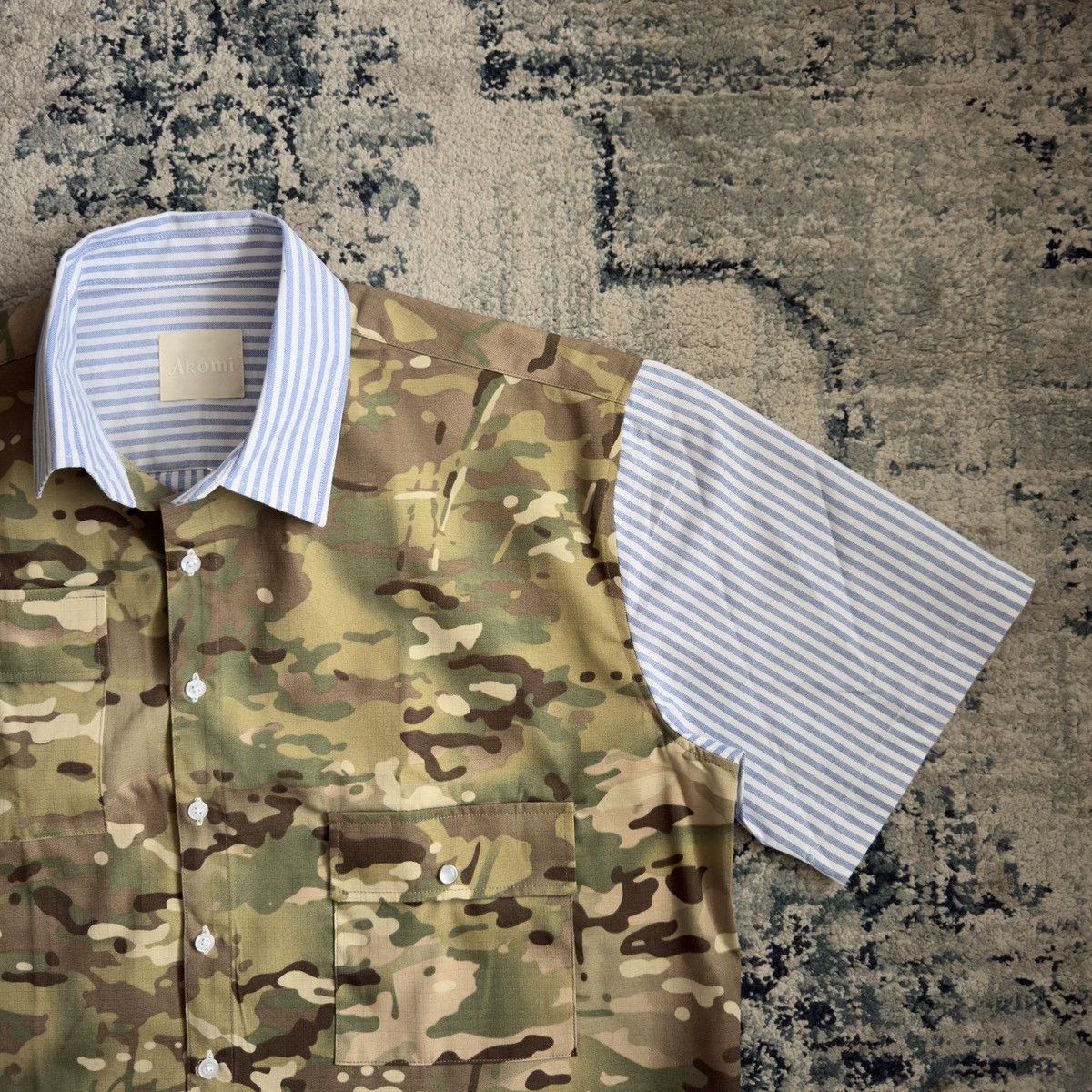 Designer × Japanese Brand Boxy designer camo print button up Size US M / EU 48-50 / 2 - 3 Thumbnail
