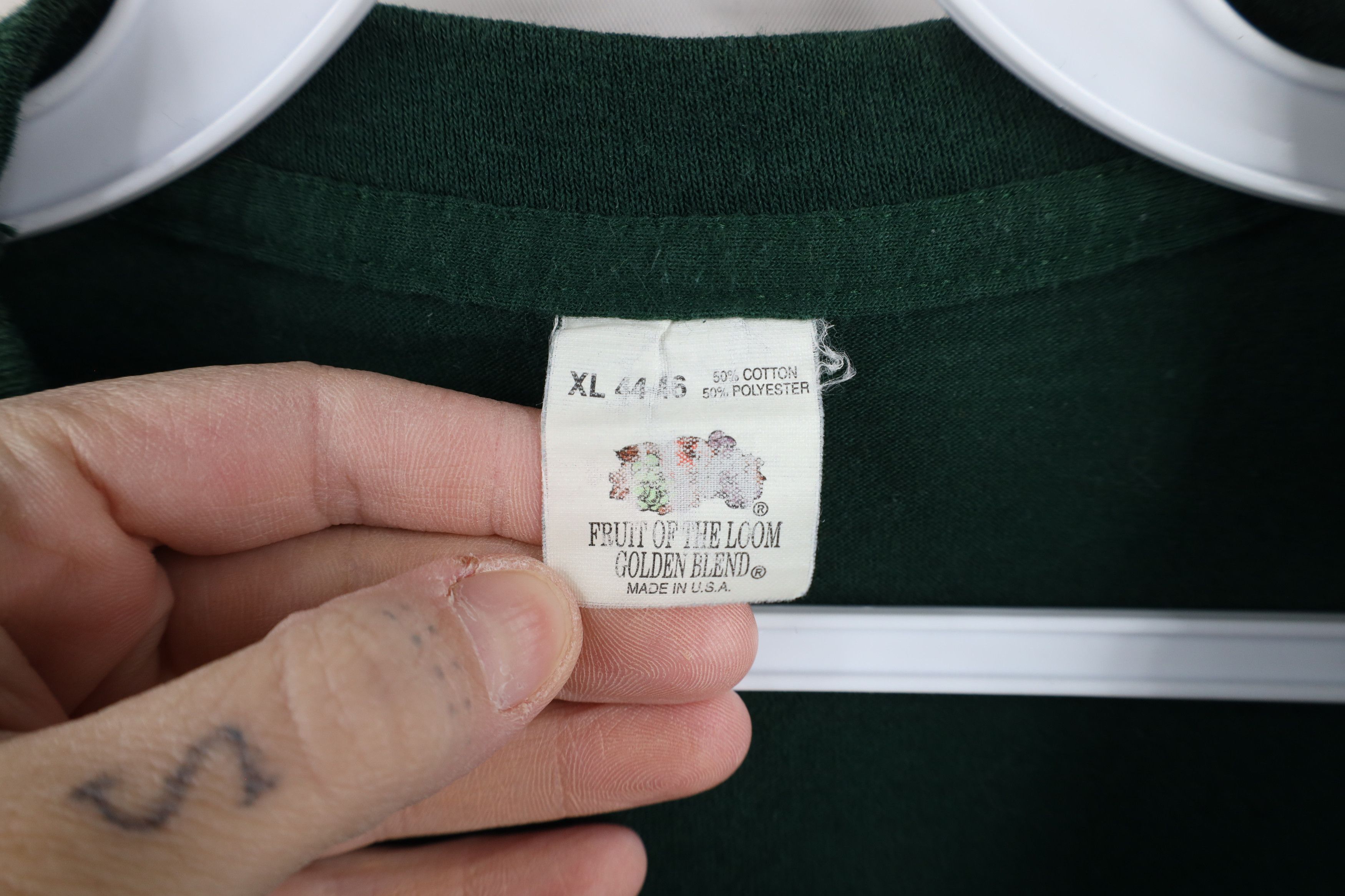 Vintage Vintage 90s Streetwear Pocket T-Shirt Hunter Green USA Size US XL / EU 56 / 4 - 6 Thumbnail