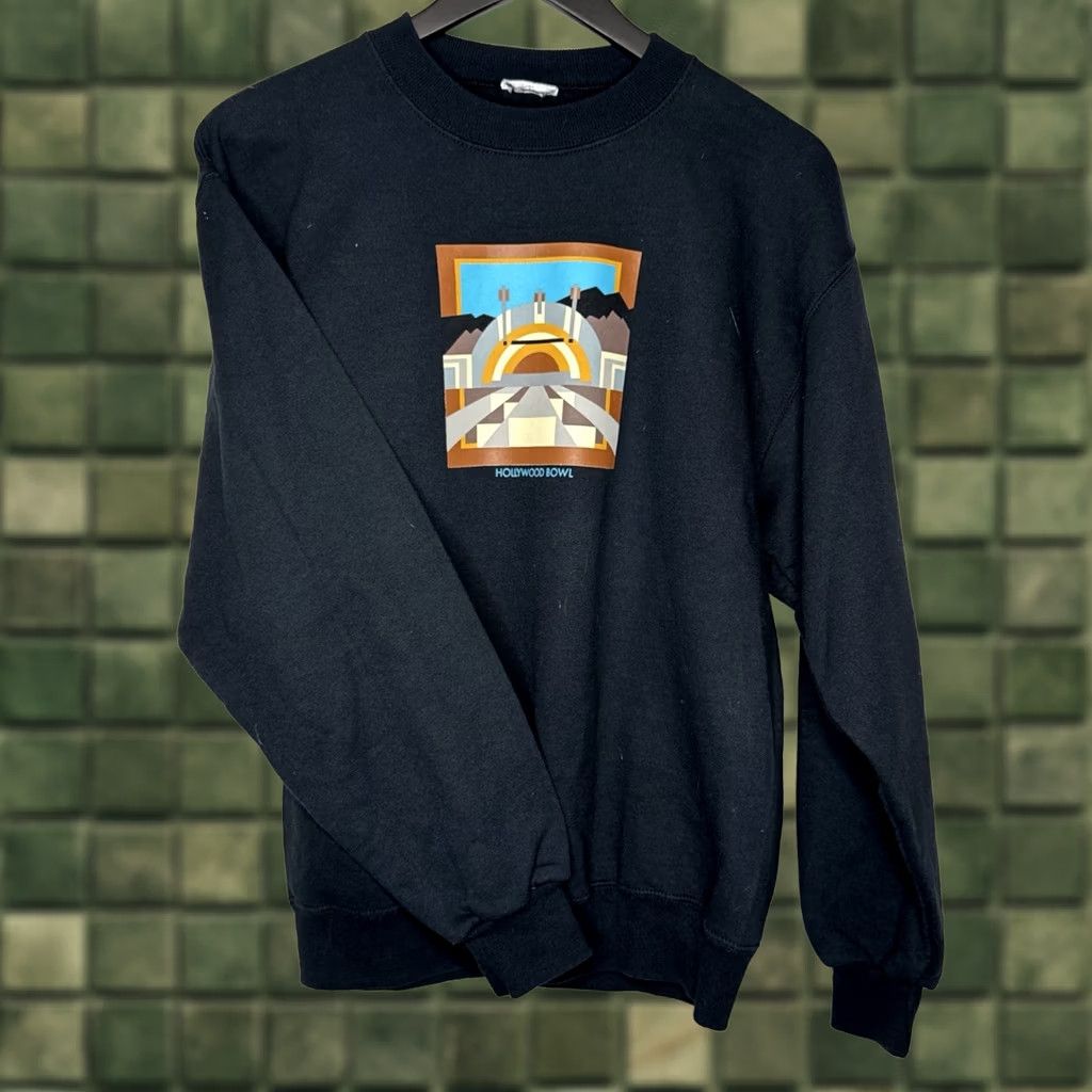Avenue VINTAGE 90s Hollywood Bowl Los Angeles Music Venue Sweatshirt Black S XL Size US XL / EU 56 / 4 - 1 Thumbnail