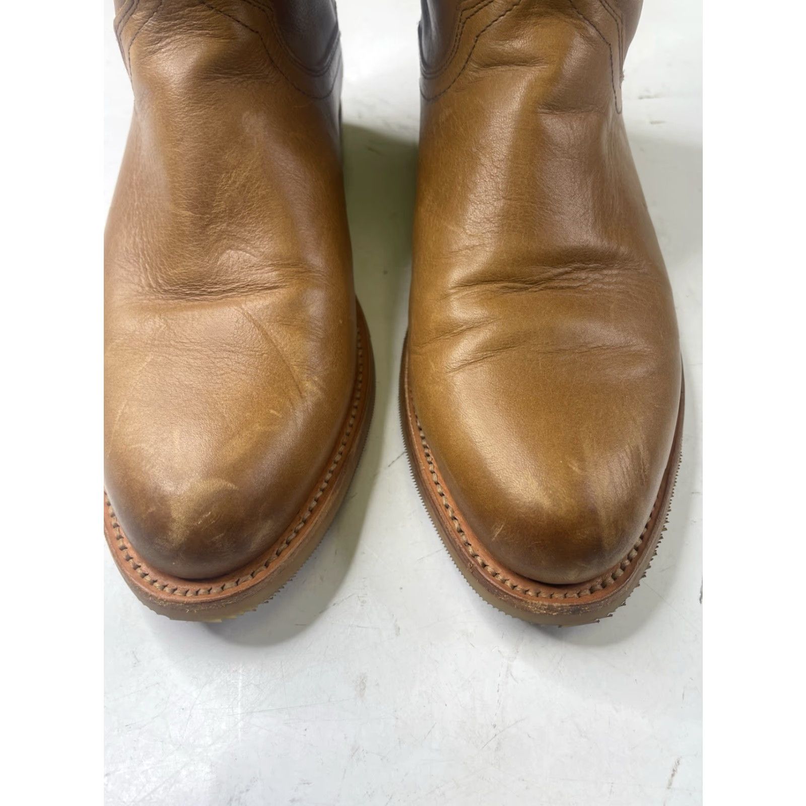 Tecovas Tecovas The Jake Boots Men Western Leather Rubber Outsole Cowboy Brown 8.5D Round Toe Pull On Leather Shaft Mid-Calf Tecovas The Jake Model Size US 9 / EU 42 - 3 Thumbnail