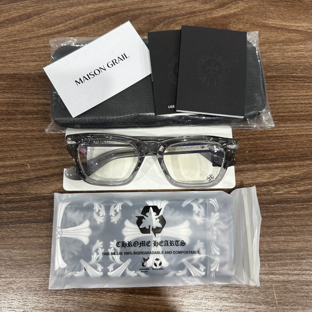Chrome Hearts CHROME HEARTS TRYPOLEAGAIN EYEGLASSES Size ONE SIZE - 1 Thumbnail