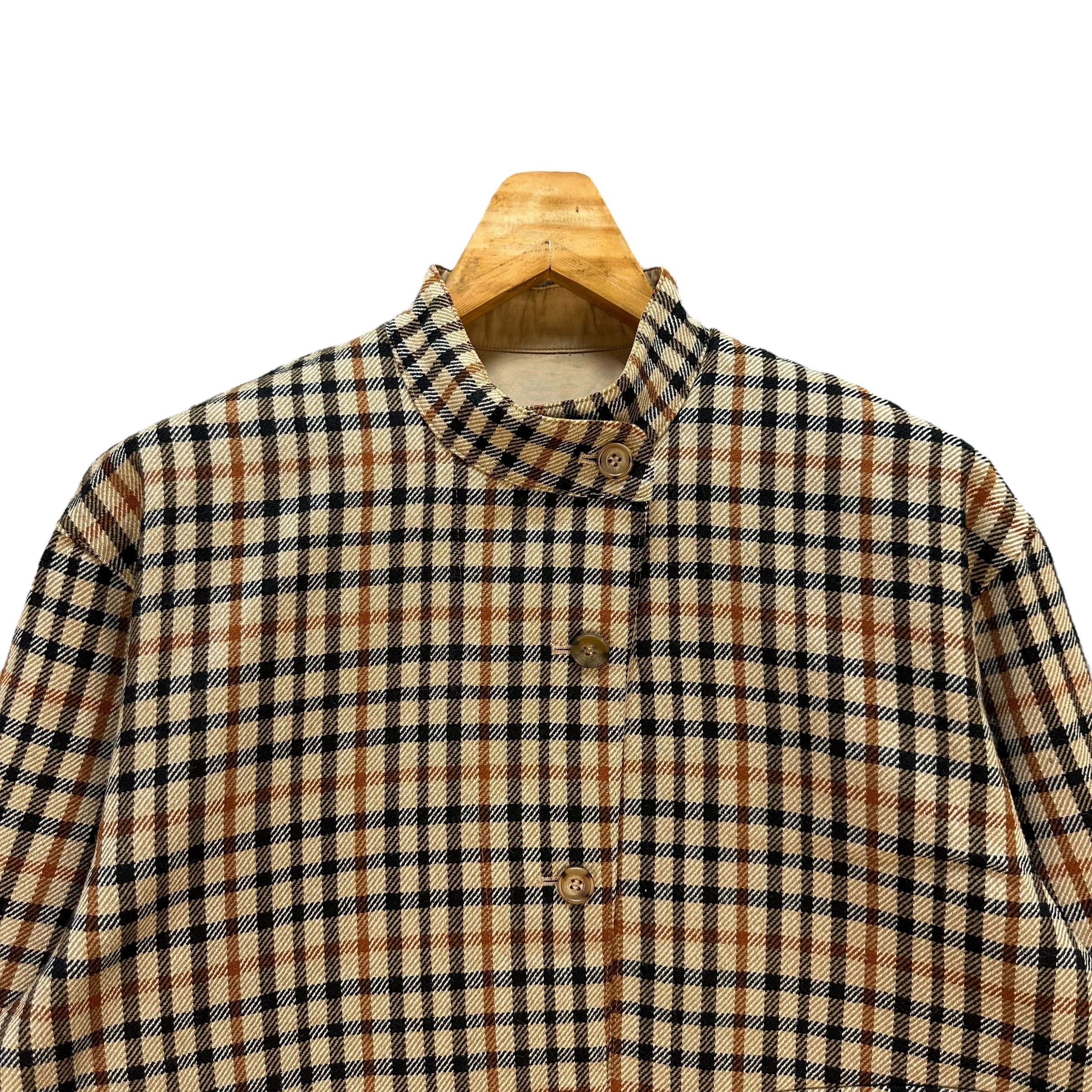 DAKS Vintage 90's DAKS Wool Checked Reversible Jacket #A74-1796 Size US M / EU 48-50 / 2 - 2 Thumbnail