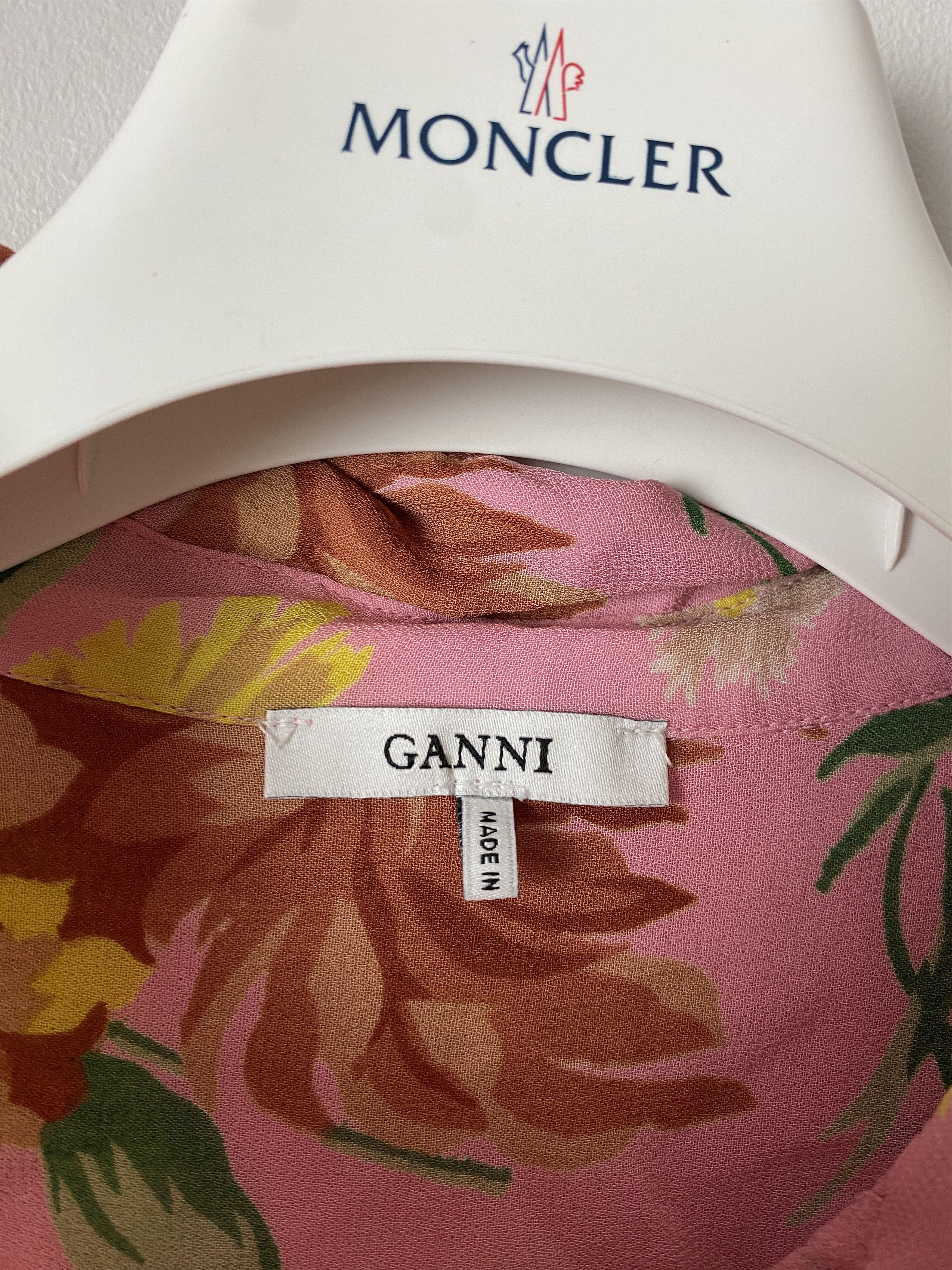 Ganni Ganni Marceau Georgette floral print shirt Size XS / US 0-2 / IT 36-38 - 3 Thumbnail
