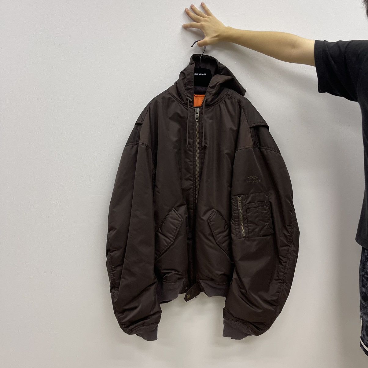 Balenciaga SS22 3B Sports Icon Light Hooded Bomber | Grailed