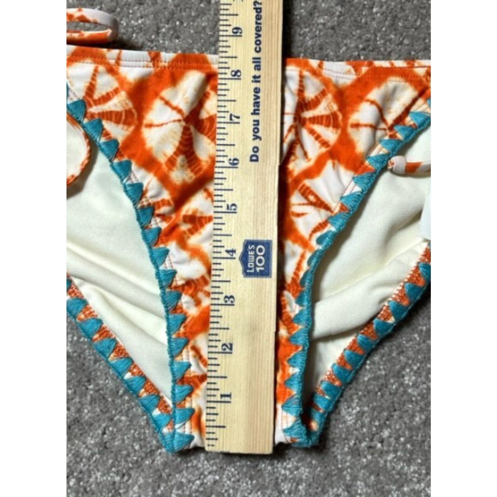 Vintage Hobie Side Tie Bikini Bottom L Boho Chic Batik Hippie Tribal Beach Artistic Womens Beachwear Ballet? Size 36" / US 14 / IT 50 - 4 Thumbnail