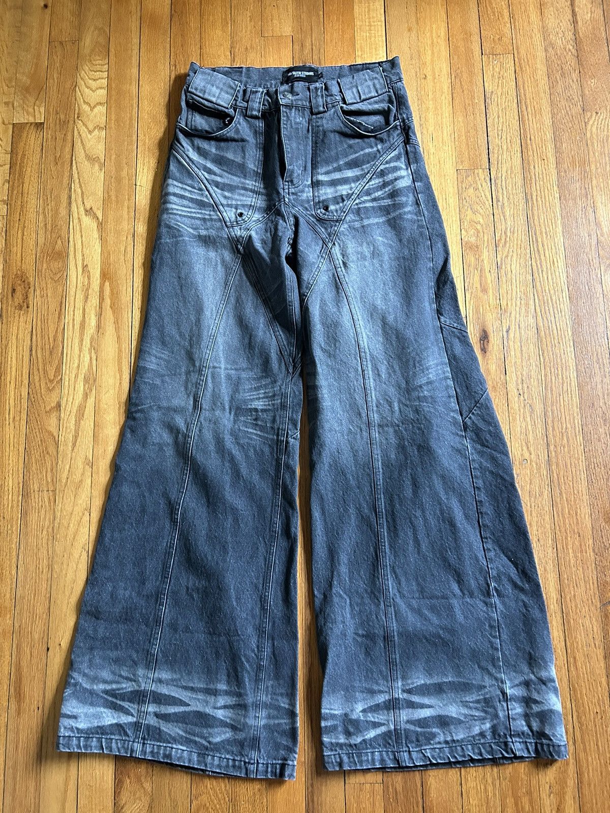 No Faith Studios No/Faith Studios Sun Faded Dune Baggy Denim Jeans 