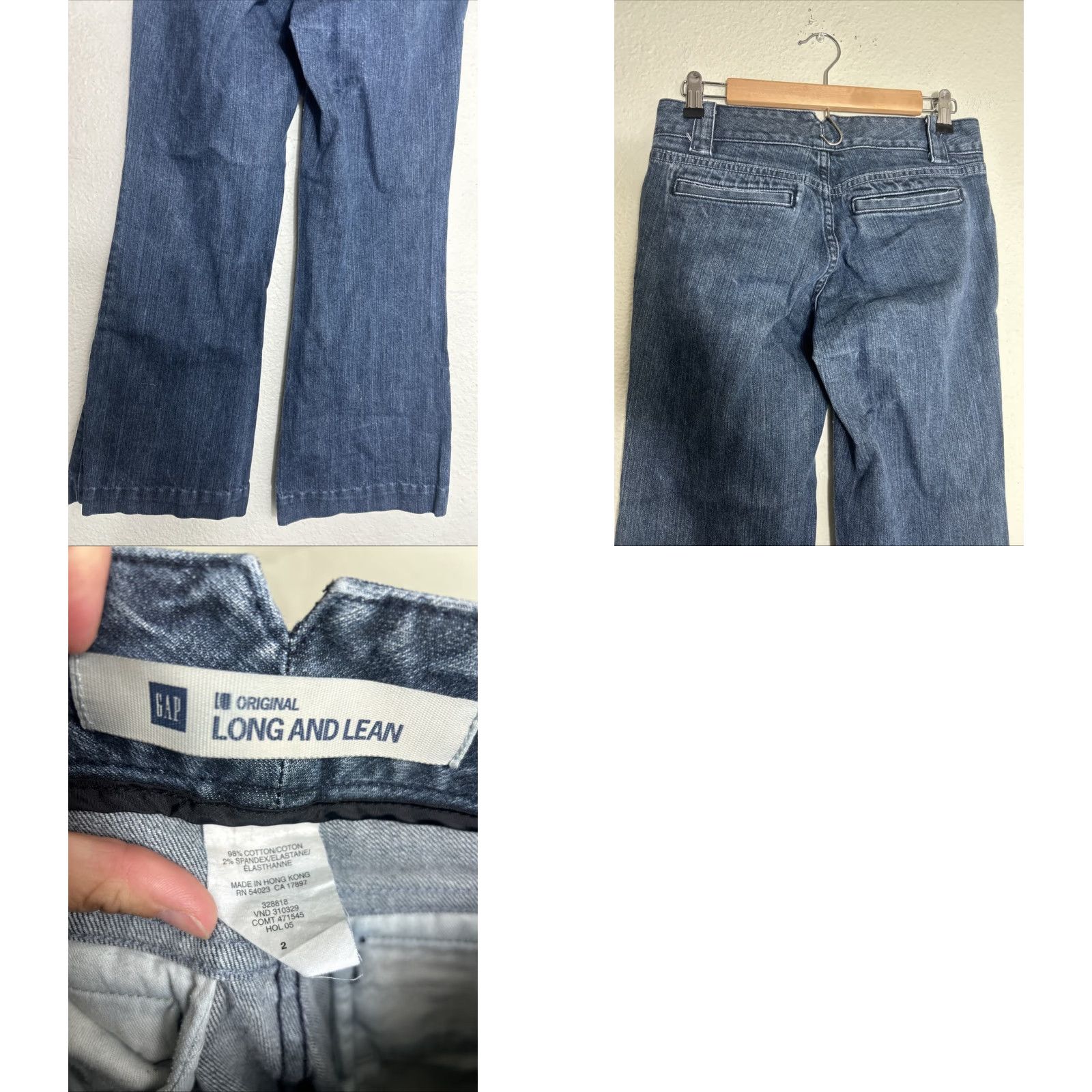 Gap VINTAGE Y2k Gap Womens Jeans Long And Lean Medium Wash 28x27 Blue Size 2 Straight Womens Size 42" / US 20 - 8 Thumbnail
