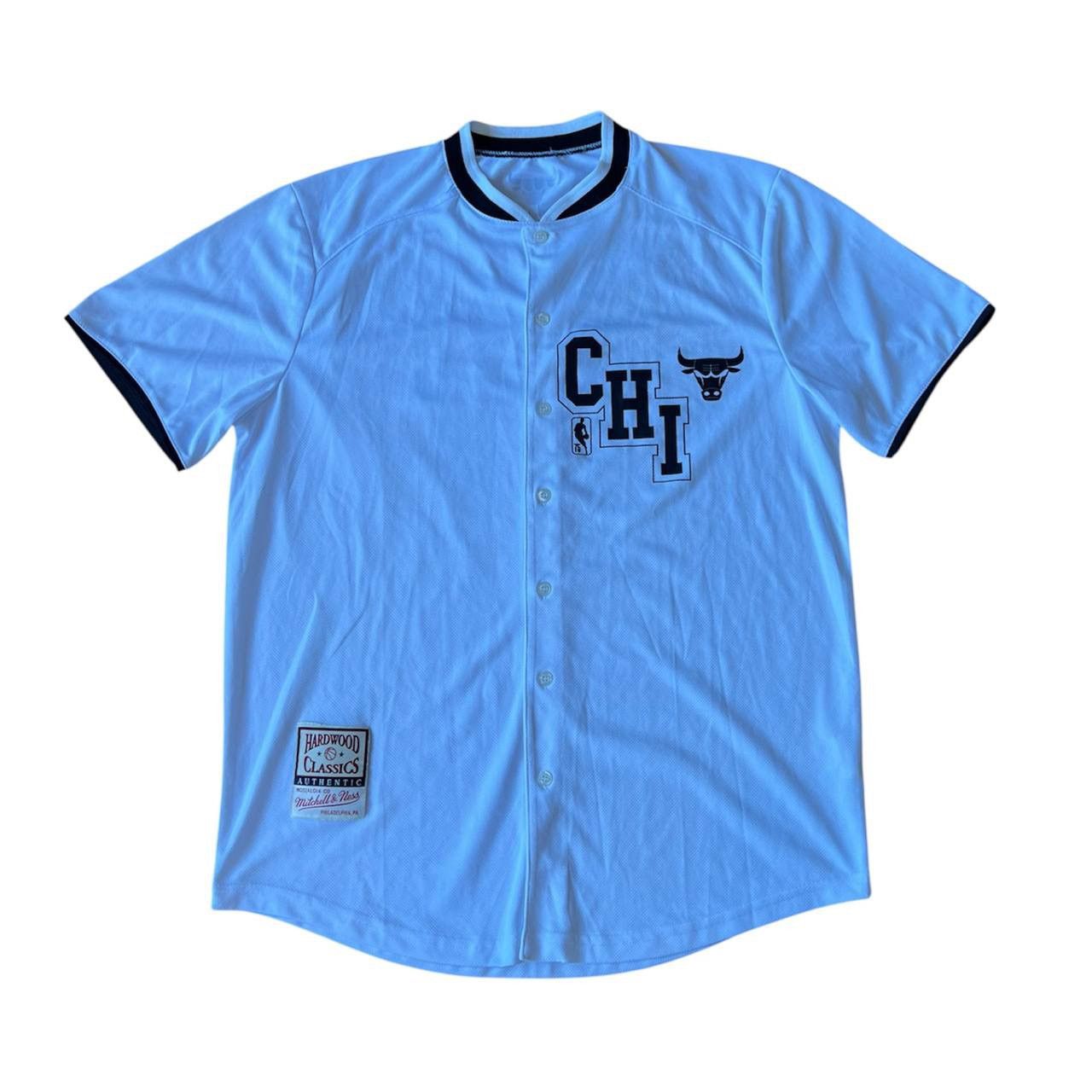 NBA CHICAGO BULLS MITCHELL&NESS HARWOOD CLASSIC BASEBALL SHIRT Size US XL / EU 56 / 4 - 1 Thumbnail