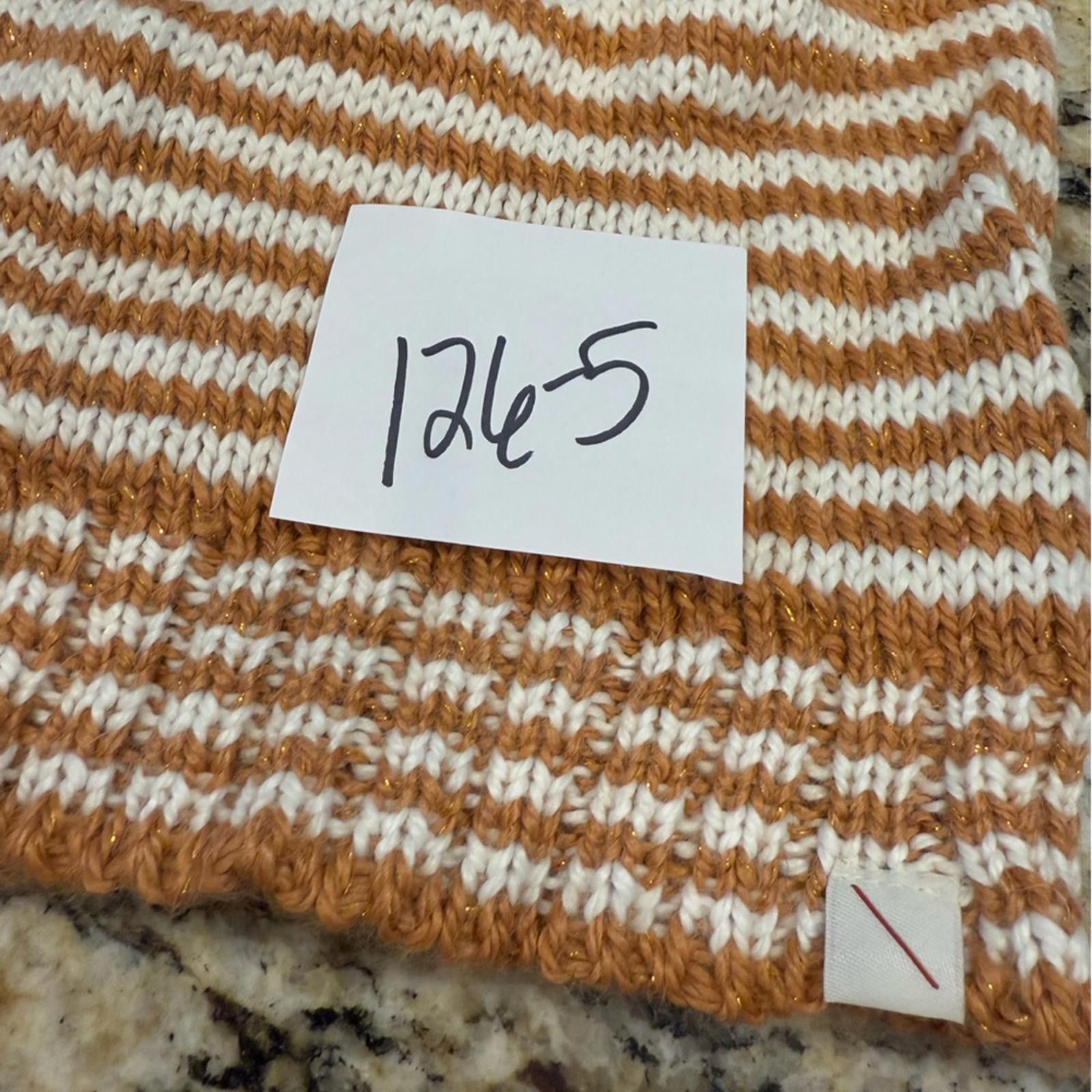 Other Alpaca blend winter pom pom beanie metallic stripes Size ONE SIZE - 6 Thumbnail
