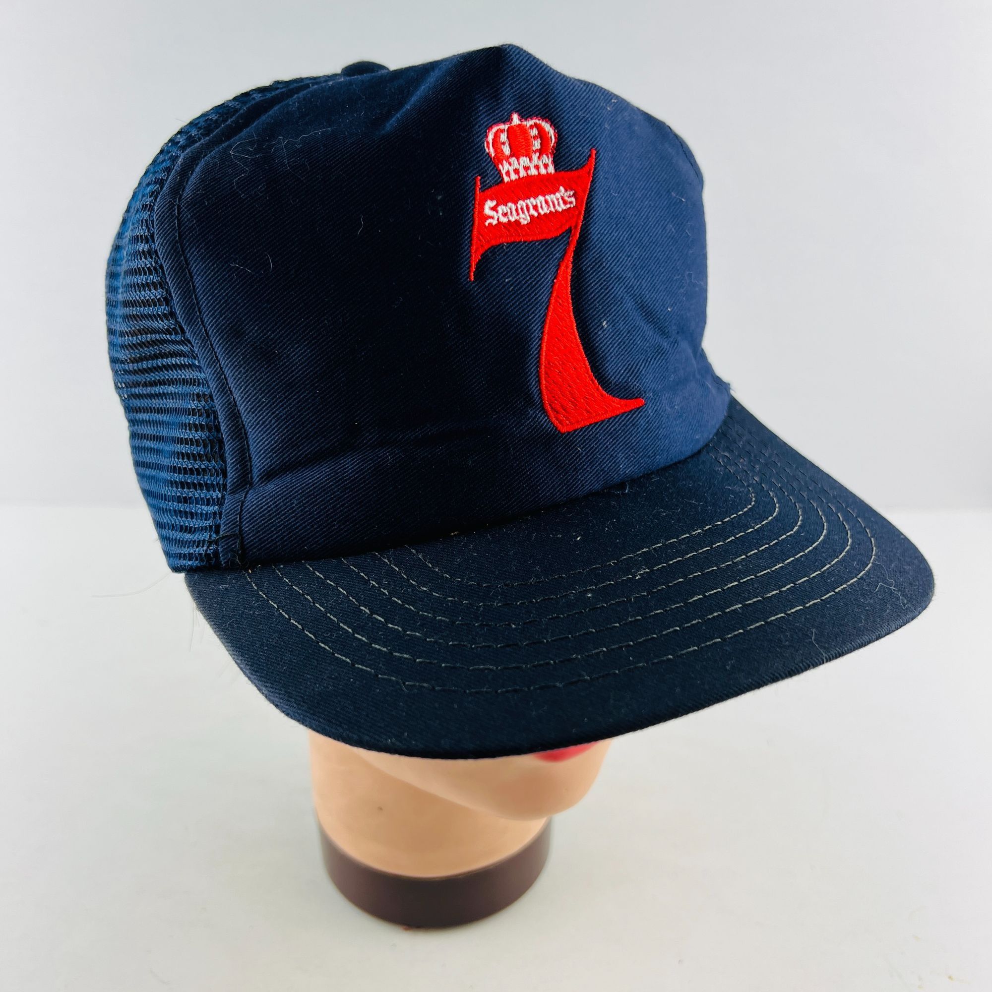 Other Seagrams 7 Crown Trucker Hat Baseball Style Cap O/S Embroide Size ONE SIZE - 6 Thumbnail