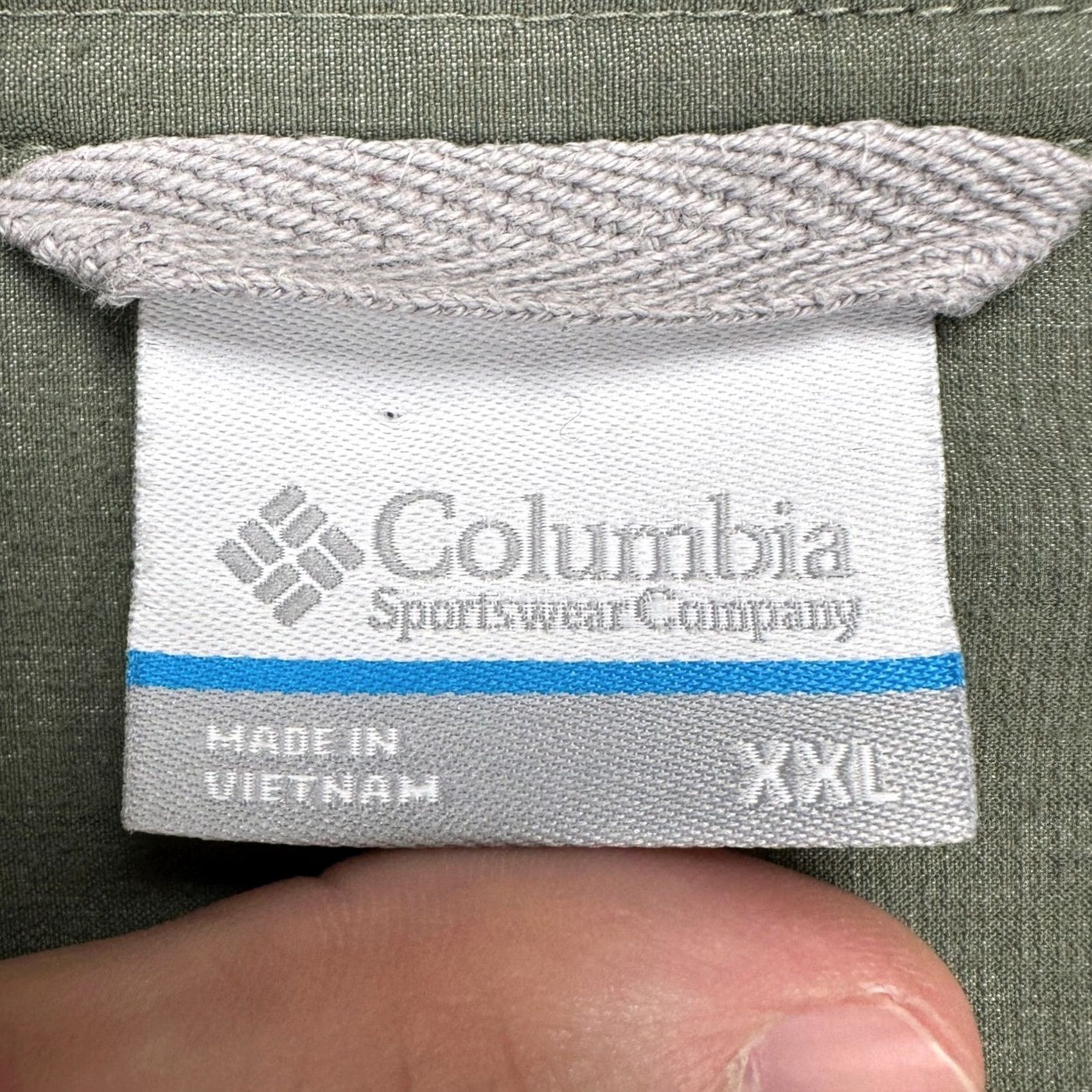 Vintage Columbia Omni-Wick Shirt Mens 2XL Button Up Green Nylon Blend Pockets Long Sleeve Casual Travel Winter Vintage: No Ladies? Boys? Size US XXL / EU 58 / 5 - 4 Thumbnail