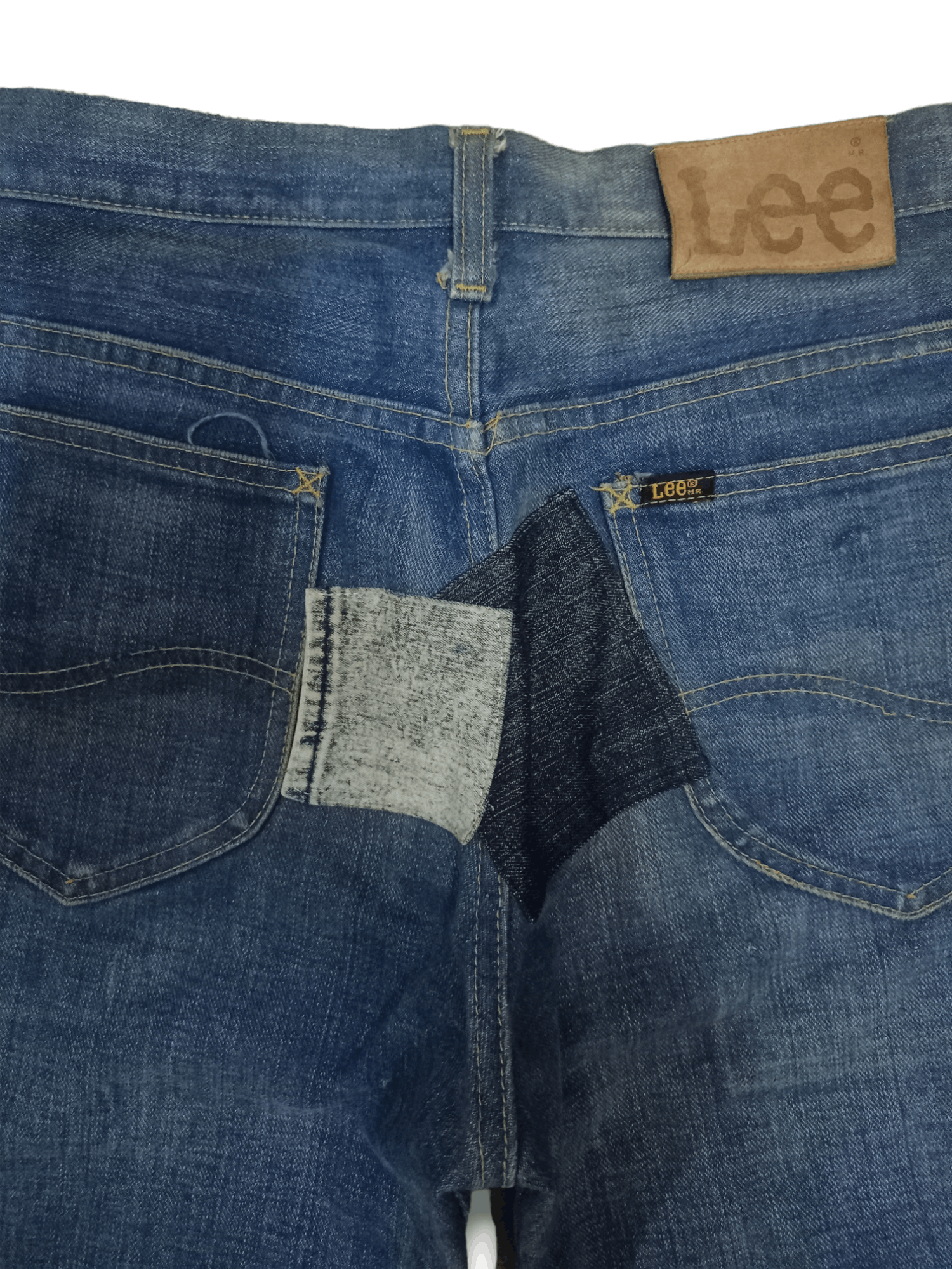 Lee Vintage 90s Lee Talon Zip Blue Wash Reworked Baggy Jeans Size US 28 / EU 44 - 4 Thumbnail
