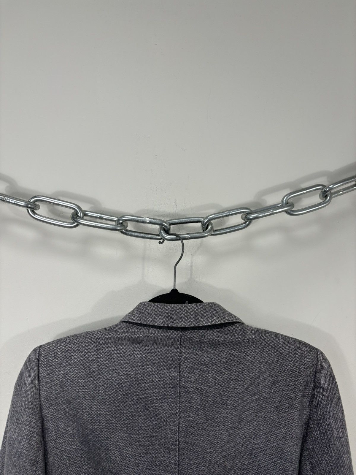 Tagliatore Tagliatore Women’s Herringbone Gray Wool Blend Blazer Jacket Size M / US 6-8 / IT 42-44 - 18 Thumbnail