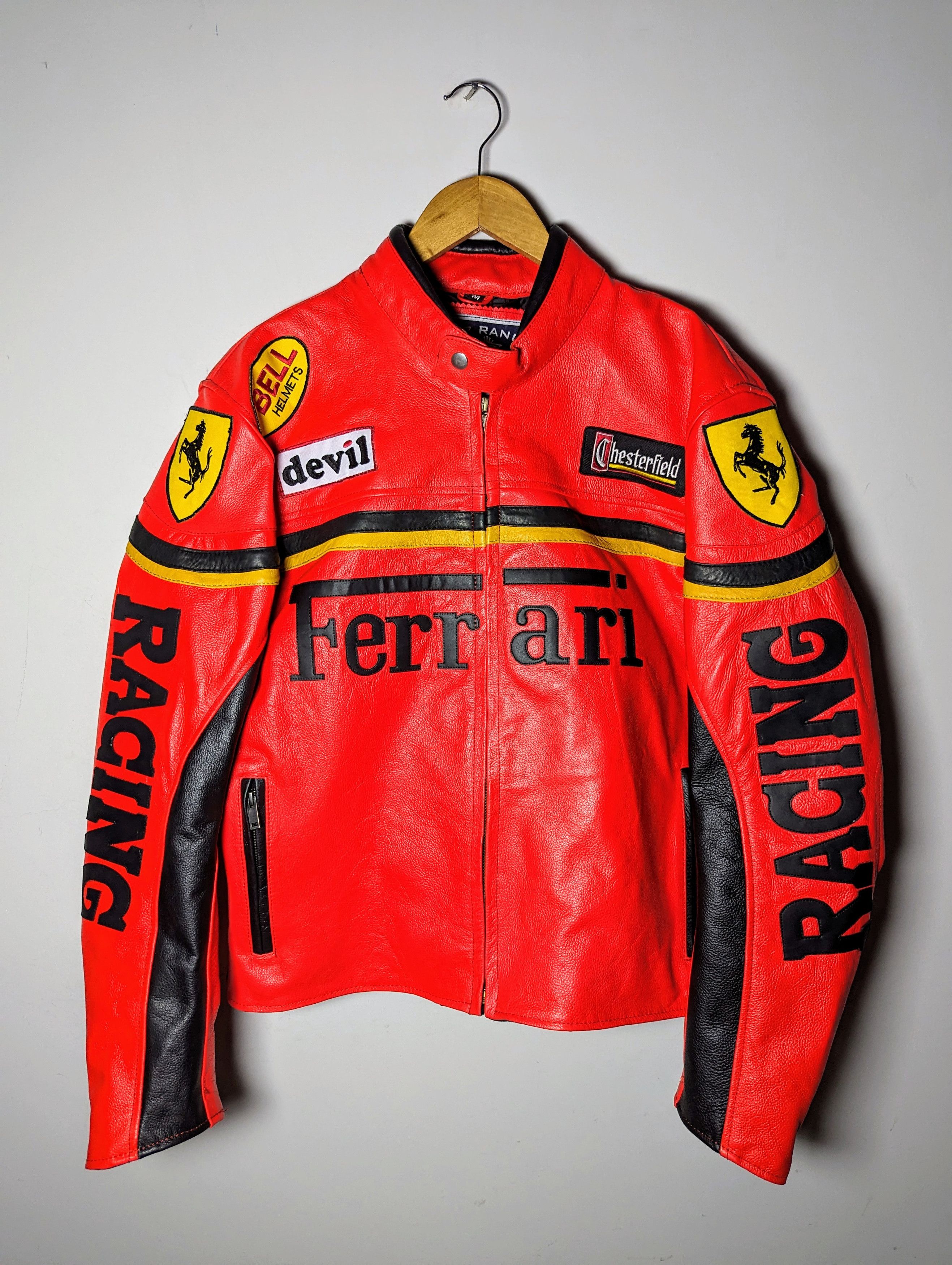 Ferrari × Leather Jacket × Racing FERRARI RACING LEATHER