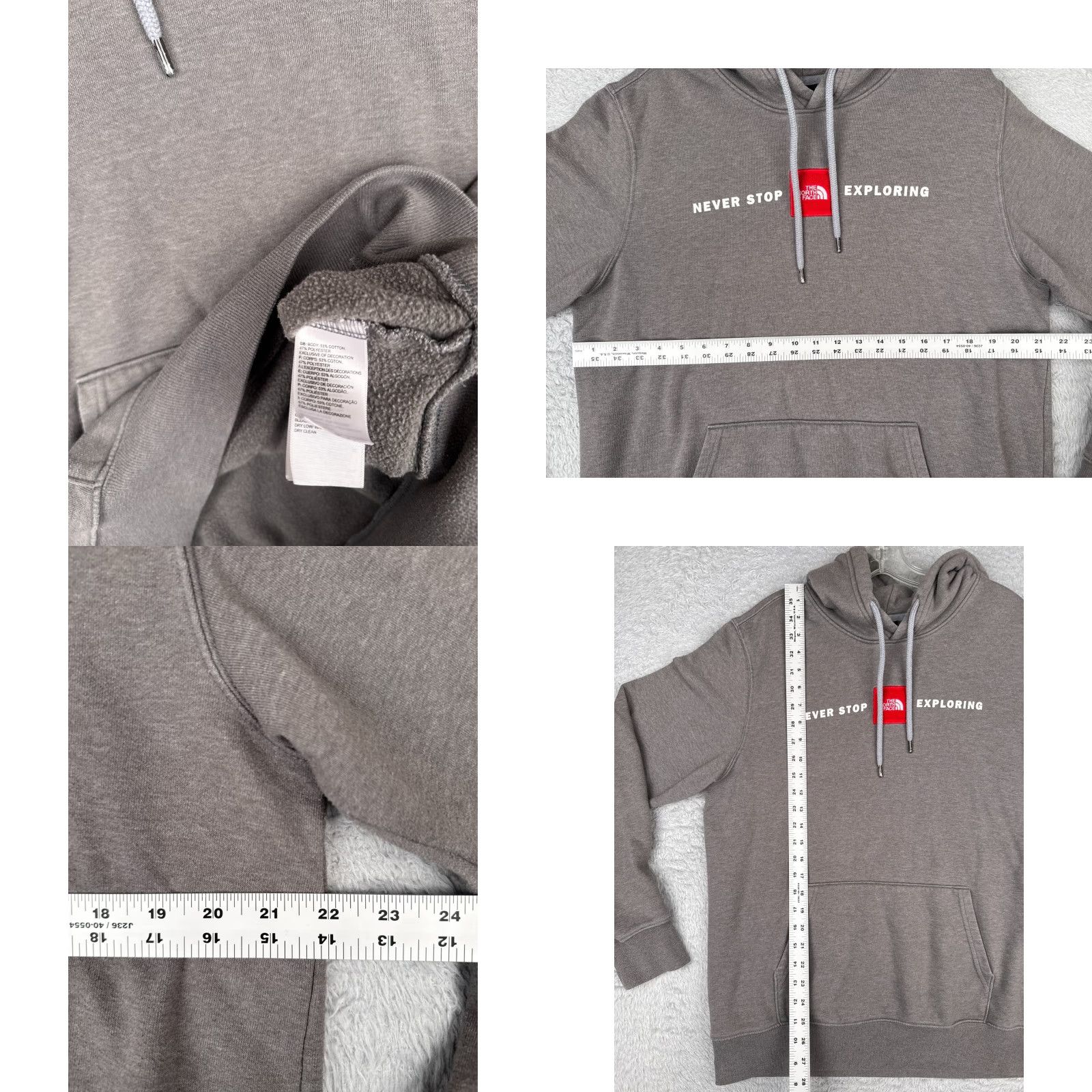 The North Face VINTAGE The North Face Hoodie Shirt Mens Large Gray Pullover Logo Cotton Blend (90s, Outdoor) Mens Size US L / EU 52-54 / 3 - 8 Thumbnail