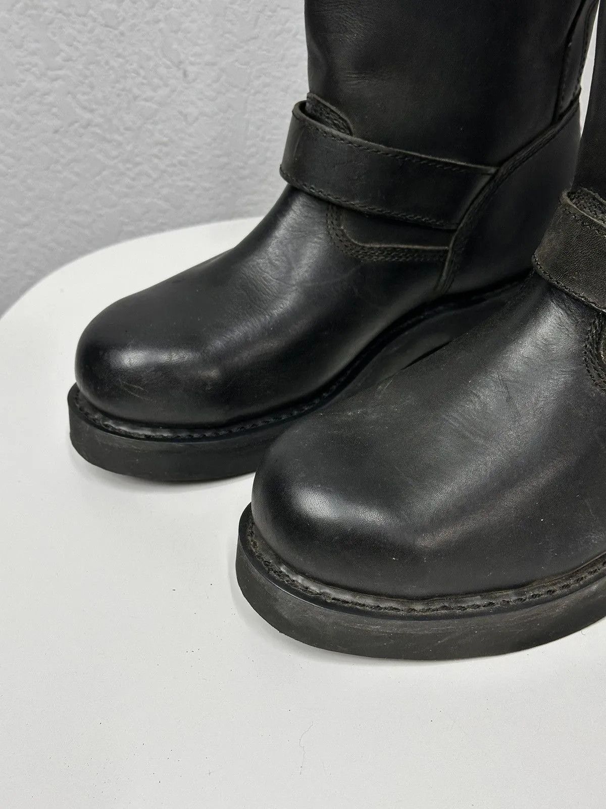 Western Rise Vintage Leather Boots Harley Davidson Y2K Racing Moto Y2K Size US 7.5 / EU 40-41 - 5 Thumbnail
