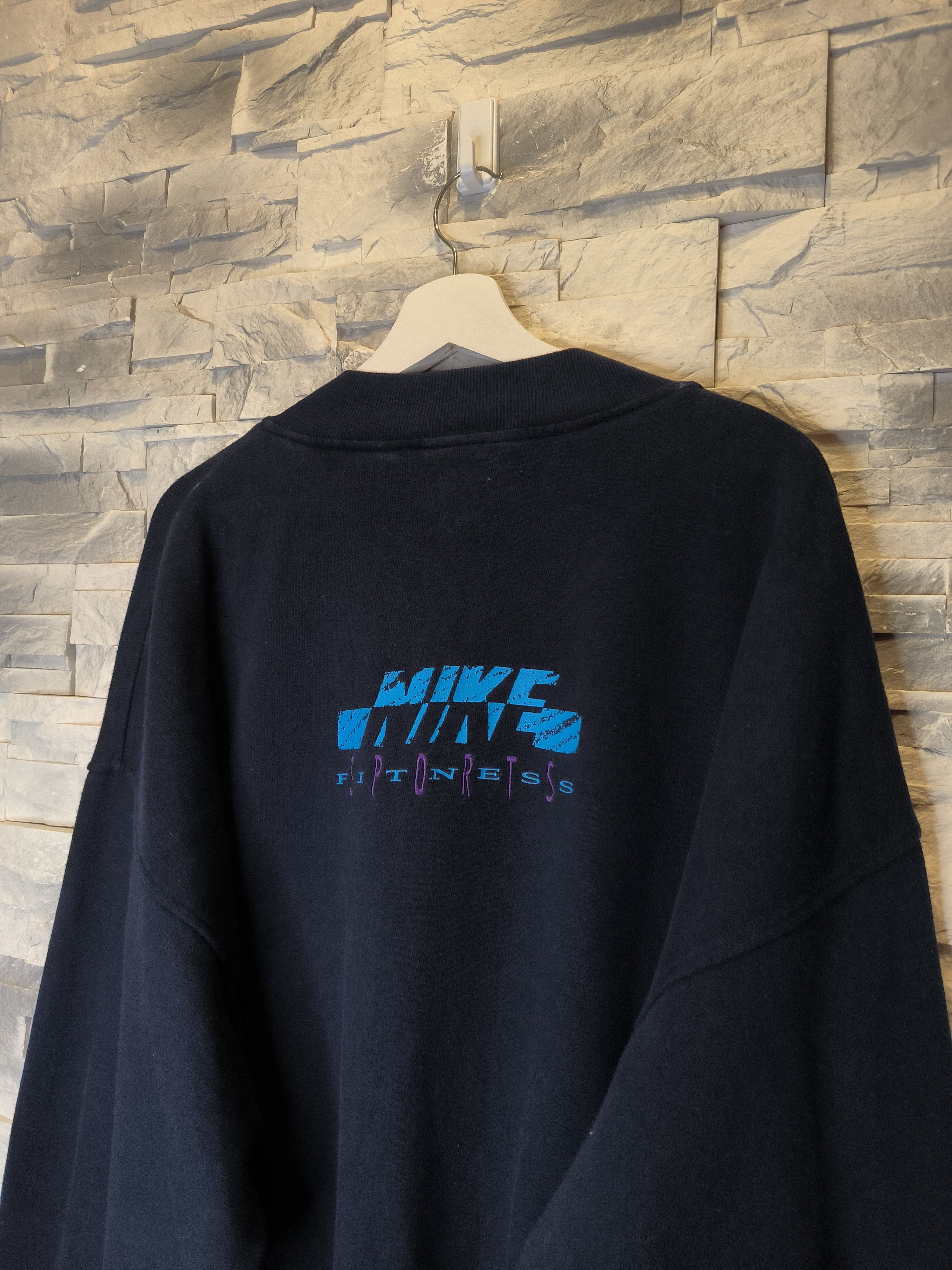 Nike Vintage Nike 80s Sweatshirt Half Zip Logo Size US XL / EU 56 / 4 - 3 Thumbnail