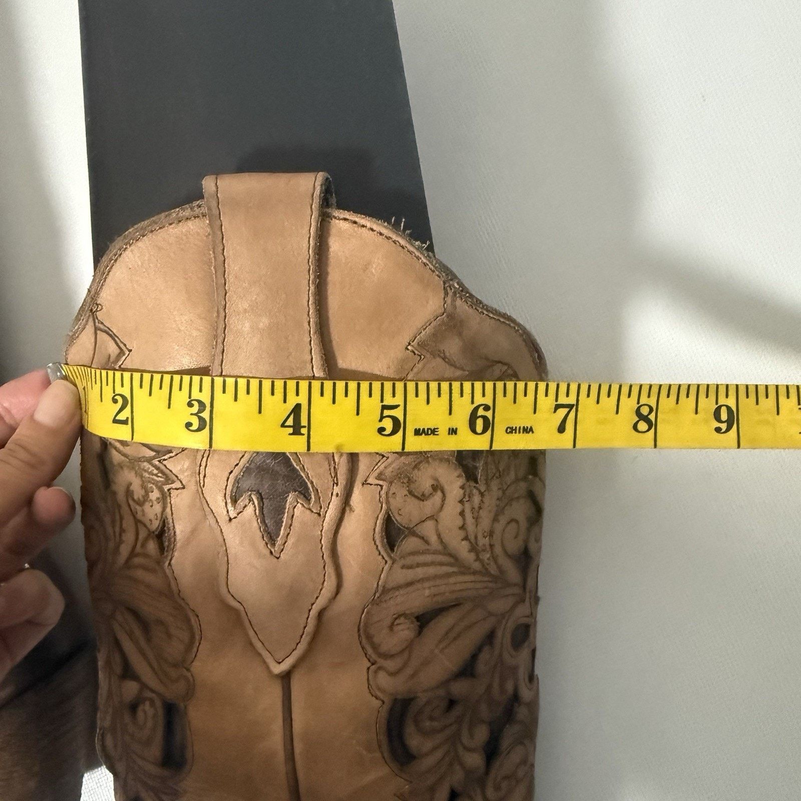 Corral Corral Brown Floral Inlay Snip Toe Cowgirl Western Boots Size US 8.5 / IT 38.5 - 9 Thumbnail
