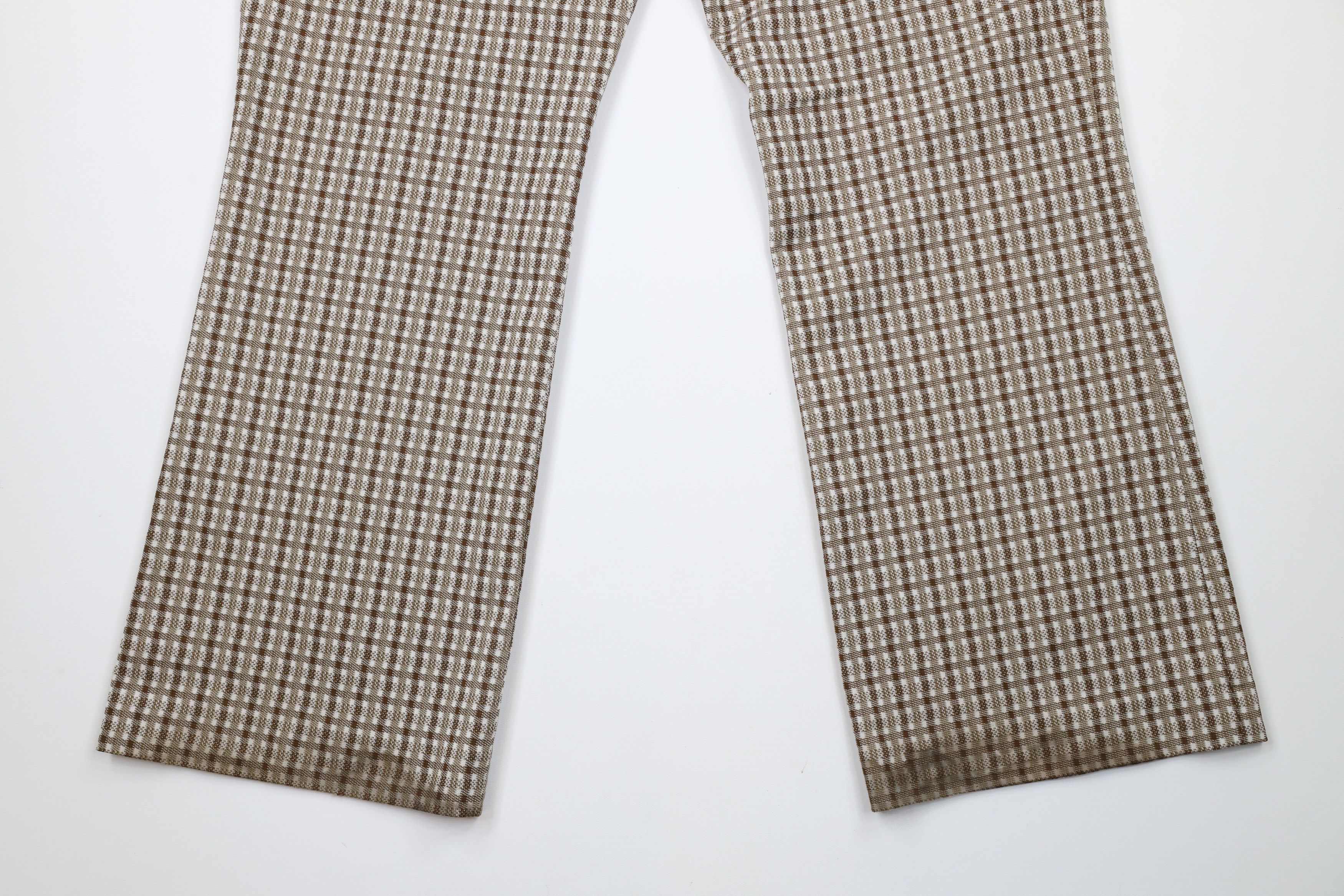 Vintage Vintage 70s Streetwear Knit Bell Bottoms Pants Plaid USA Size US 40 / EU 56 - 13 Thumbnail