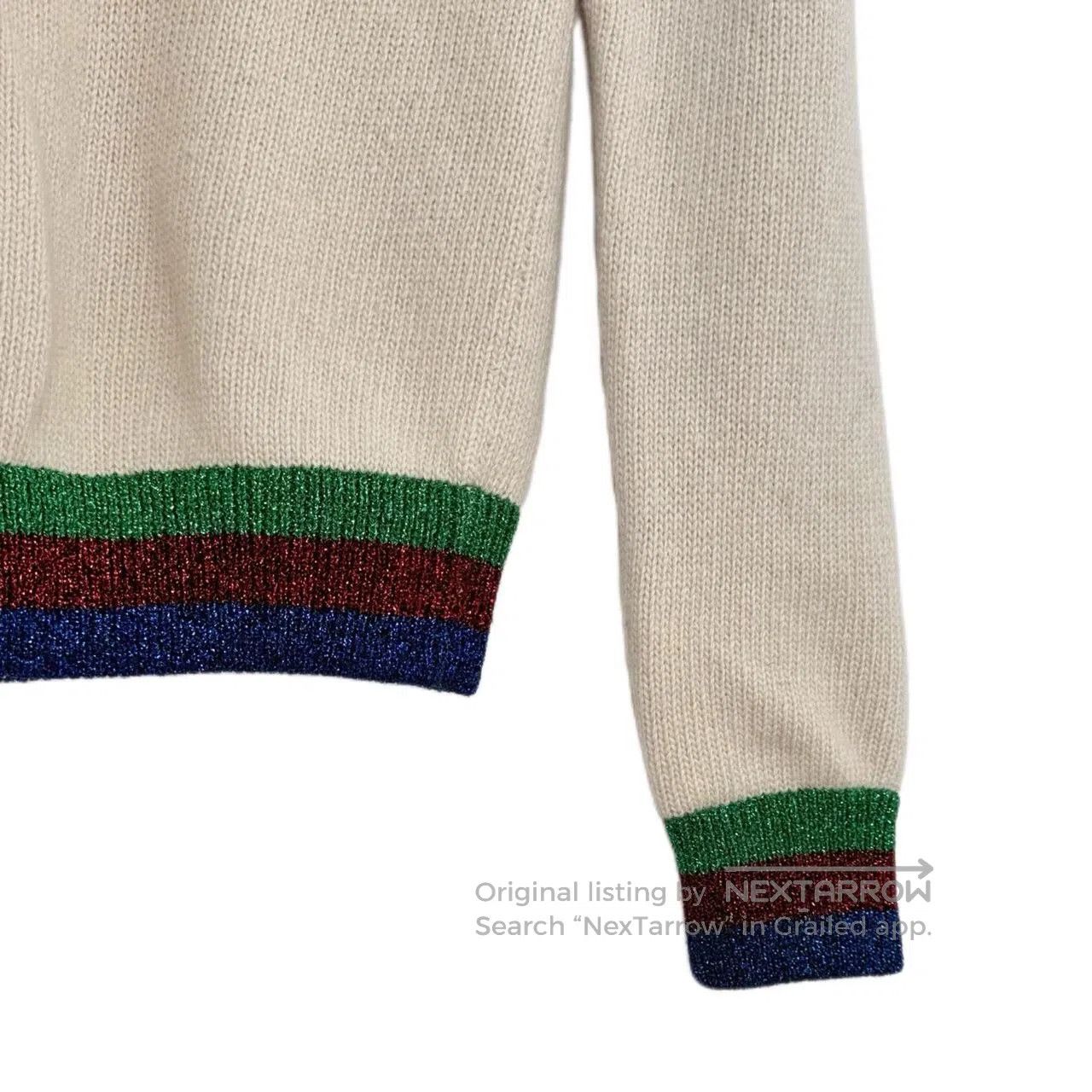Gucci Guicci Color Blocked Striped Edge Wool V-neck Single-breas Size XS / US 0-2 / IT 36-38 - 4 Thumbnail