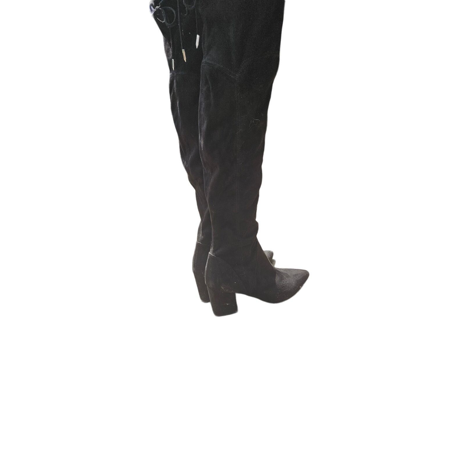 Marc Fisher Thigh High Over the Knee Black Boots with 2.5" Heel Size 8.5 Size US 8.5 / IT 38.5 - 6 Thumbnail