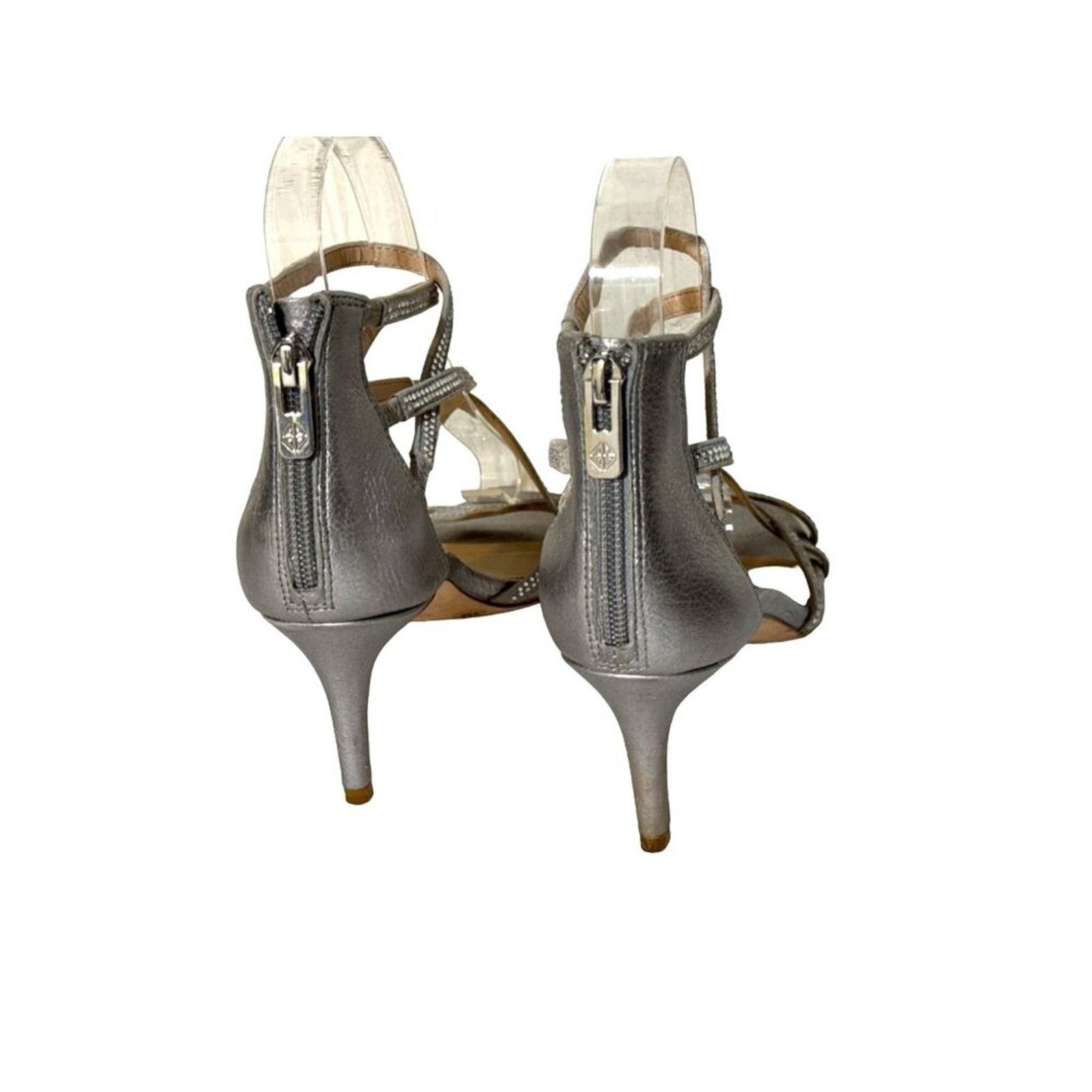 Other Antonio Melani Strappy Rhinestone Silver Shoes 7M Heel. 3.25 Size US 7 / IT 37 - 6 Thumbnail
