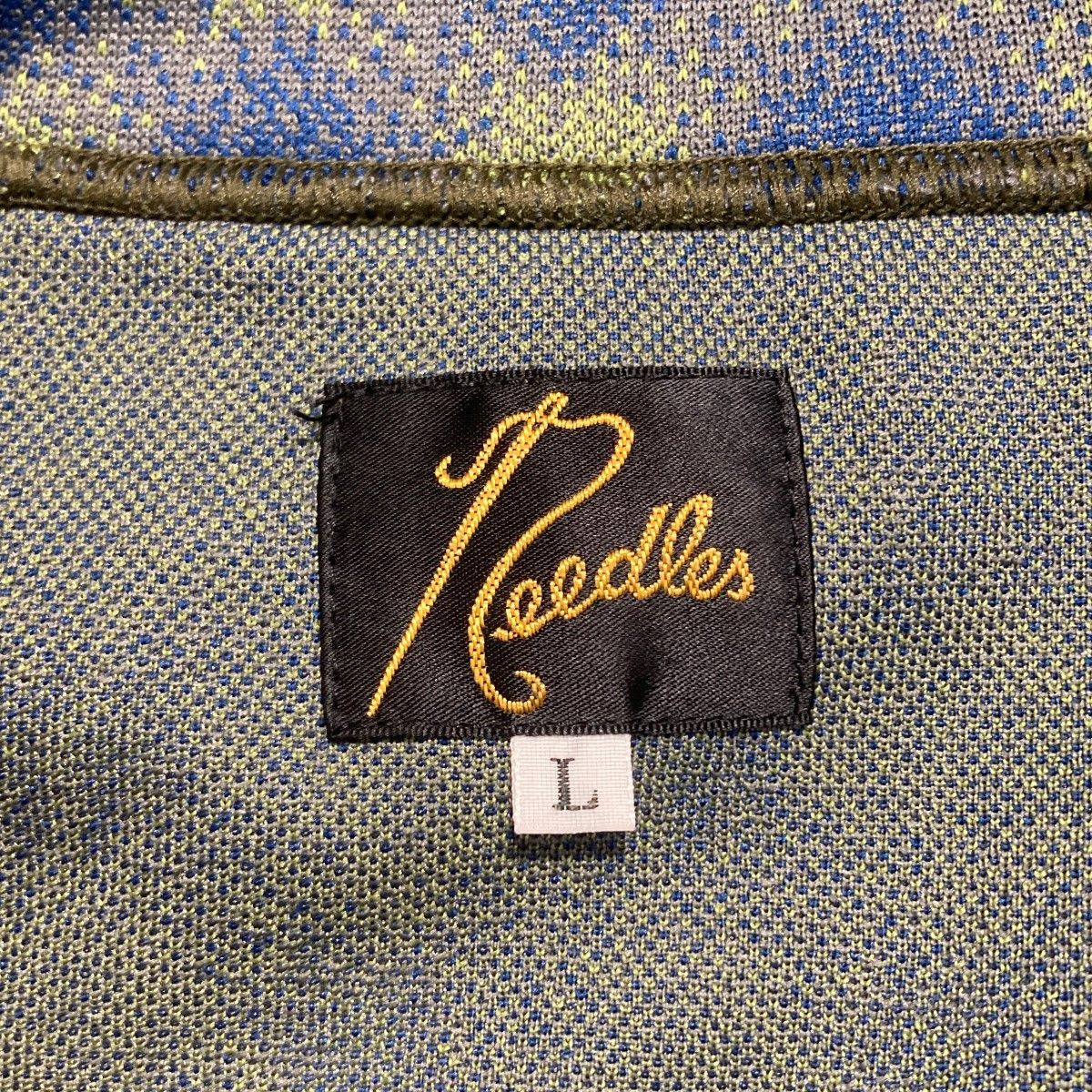 Needles Jacket Poly Jq All-over Pattern Track Green x Blue Size US L / EU 52-54 / 3 - 5 Thumbnail