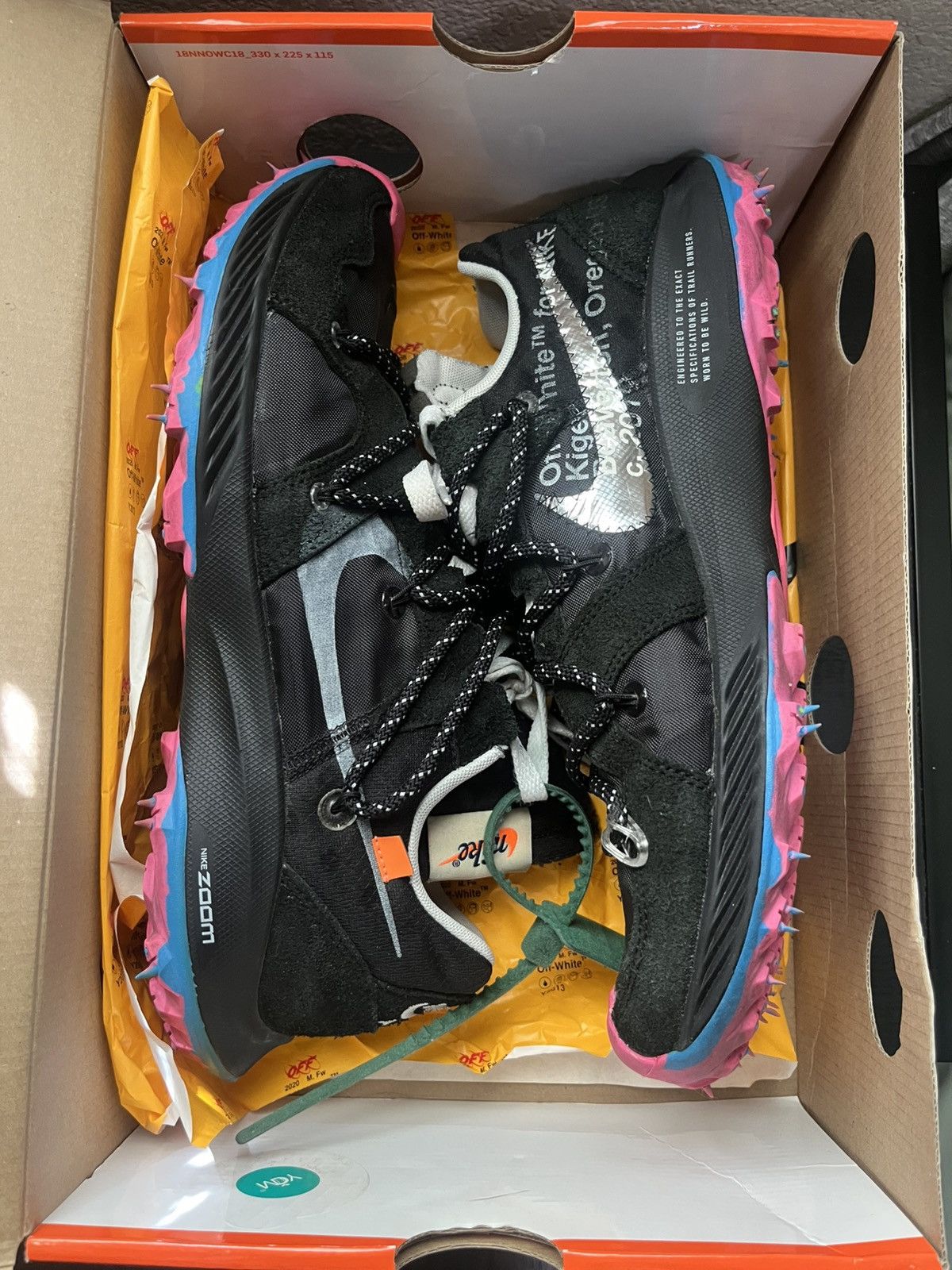 Nike × Off-White Nike x Off-White Zoom Terra Kiger 5 Black Size US 10 / EU 43 - 1 Thumbnail