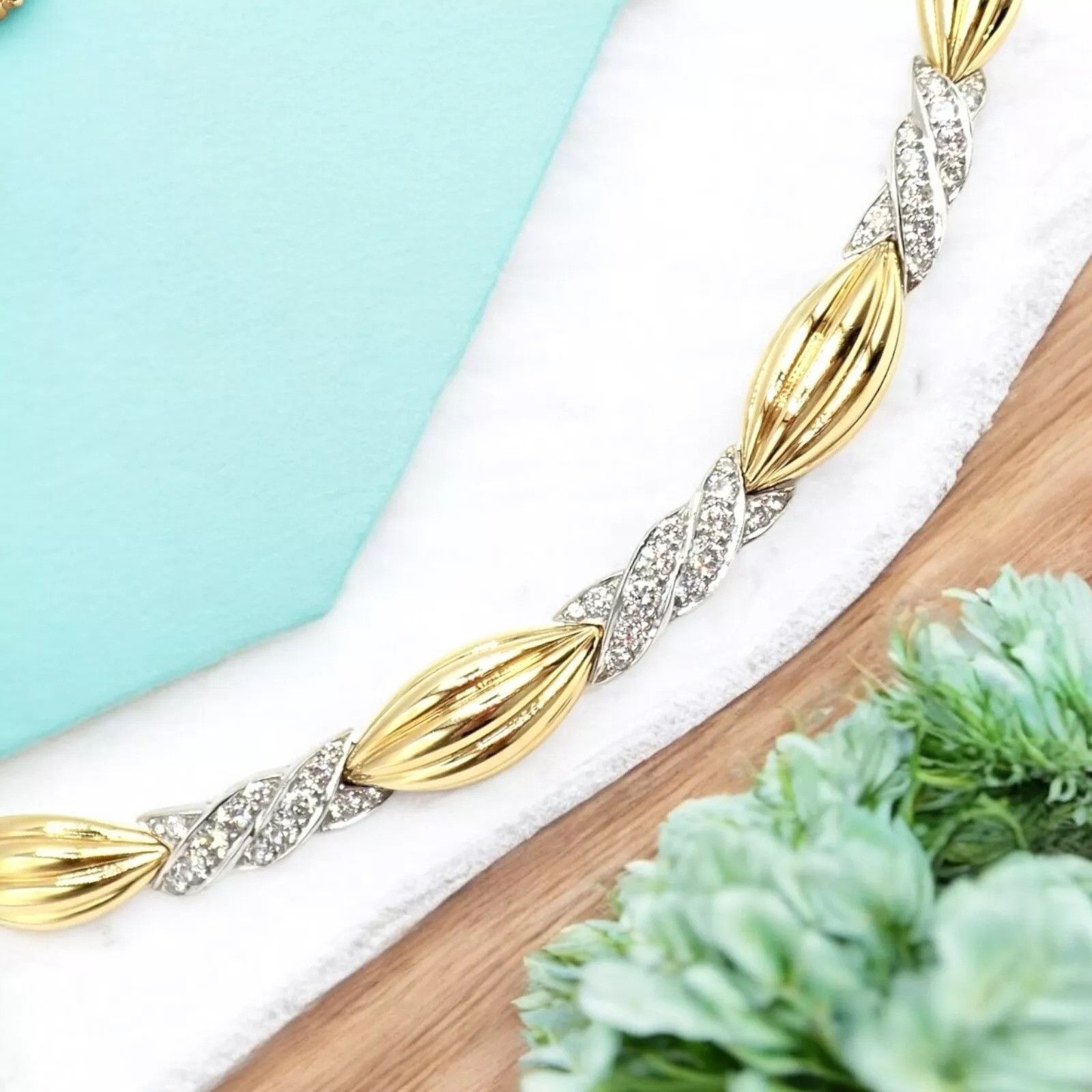Tiffany & Co. Tiffany & Co 18k Yellow + White Gold Diamond Candy Necklace Size ONE SIZE - 2 Thumbnail