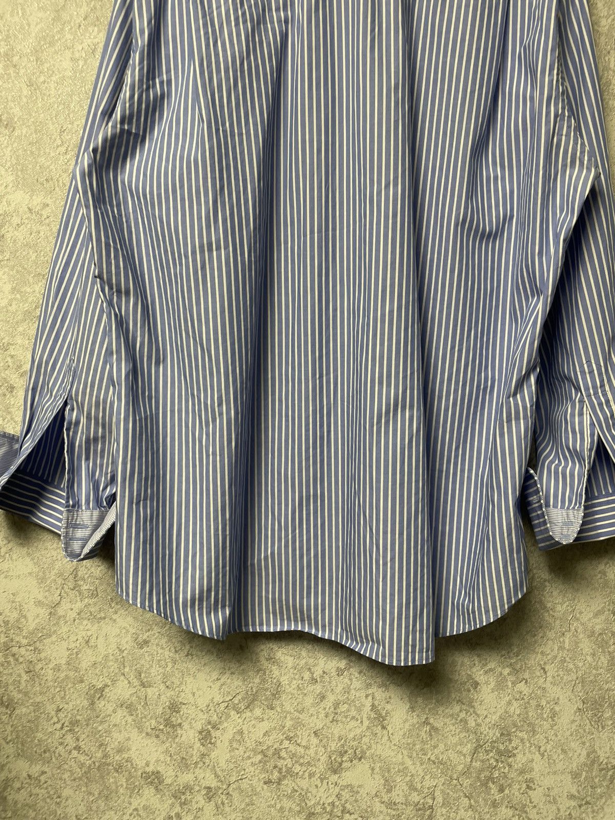 Balmain Vintage Balmain Business Stripe Shirt w/ French Cuffs 16½/42 Size US XL / EU 56 / 4 - 23 Thumbnail