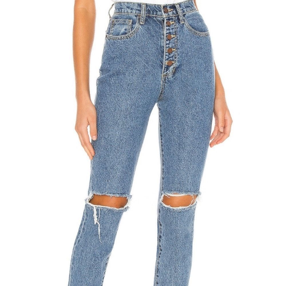 WeWoreWhat Weworewhat the Danielle high rise straight jeans size 25 Size 25" / US 0 / IT 36 - 9 Thumbnail