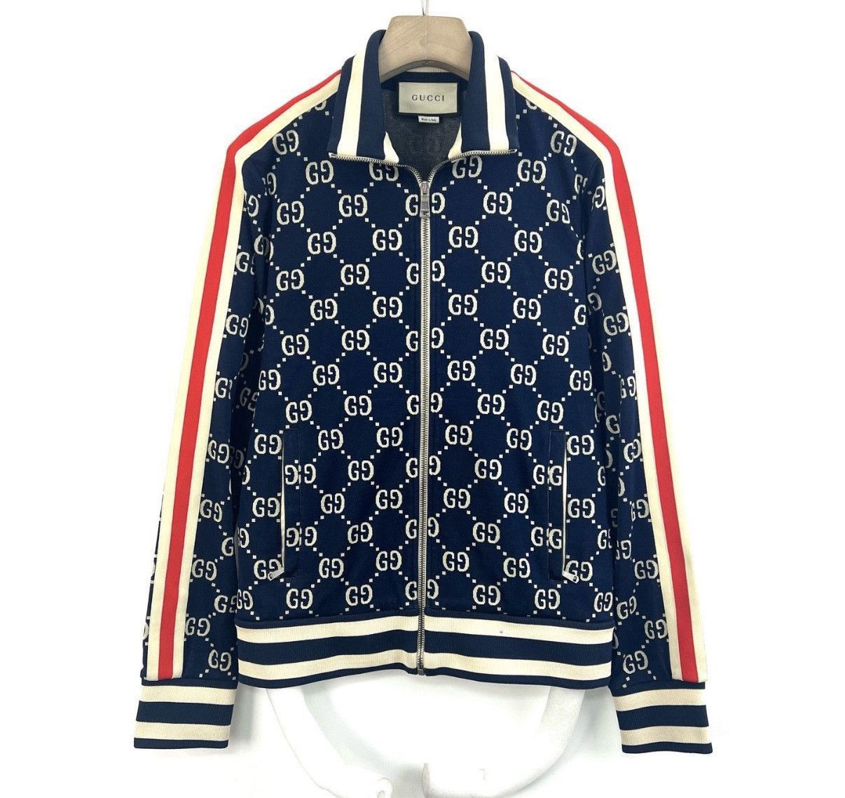 Gucci Blue Patterned Zip-Up Light Jacket Size M Size US M / EU 48-50 / 2 - 1 Thumbnail