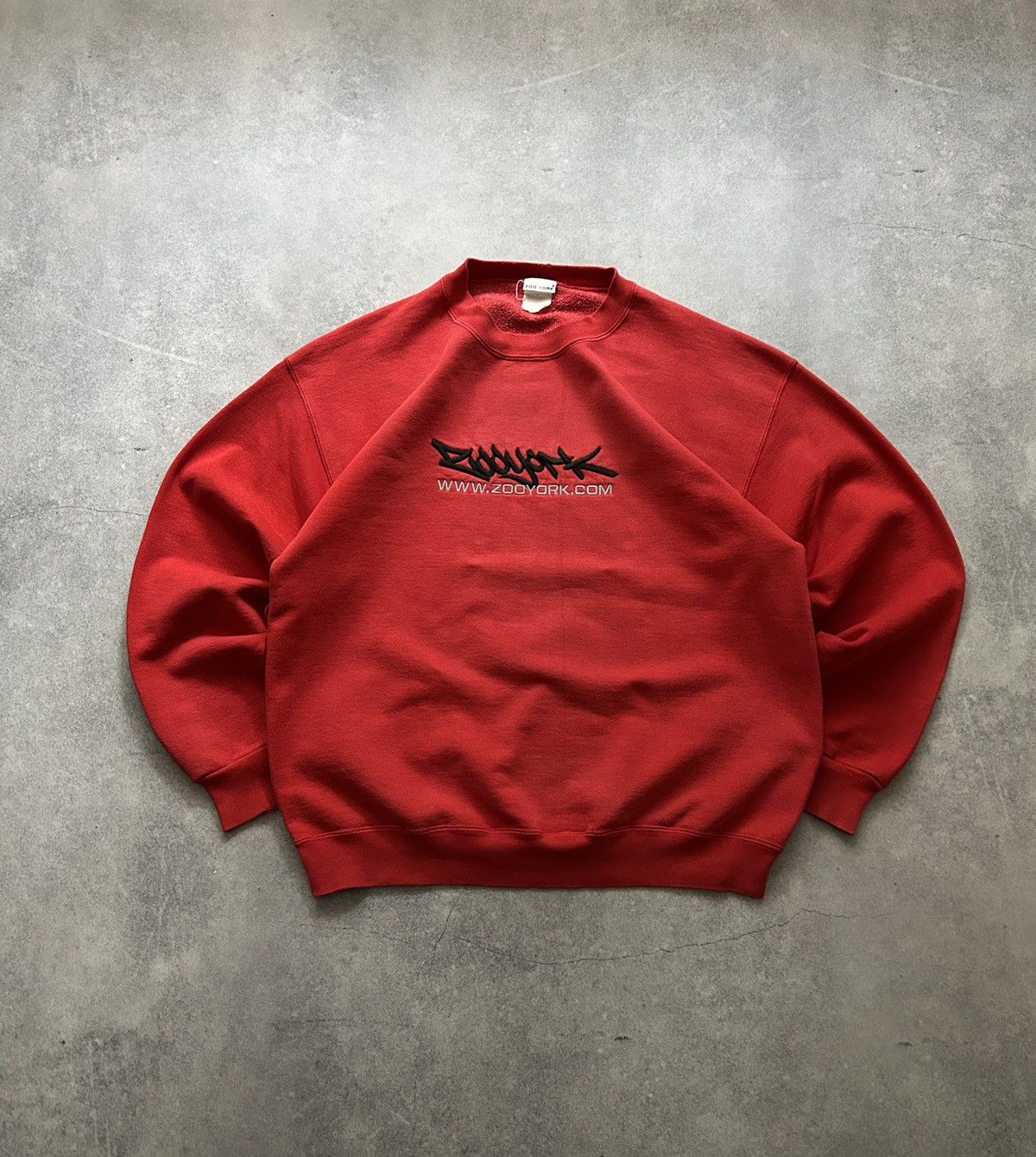Vintage × Zoo York Vintage Crazy Zoo York big logo rap sweatshirt mens red Size US L / EU 52-54 / 3 - 2 Thumbnail