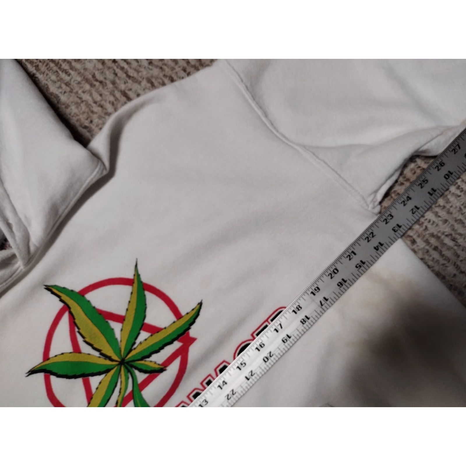 Vintage VINTAGE Grateful Hoodie Shirt 90s Jamaica Marijuana Pot Ganja Plant Manager L White AKA Underground Men Long Sleeve Cotton Logo Size US L / EU 52-54 / 3 - 5 Thumbnail