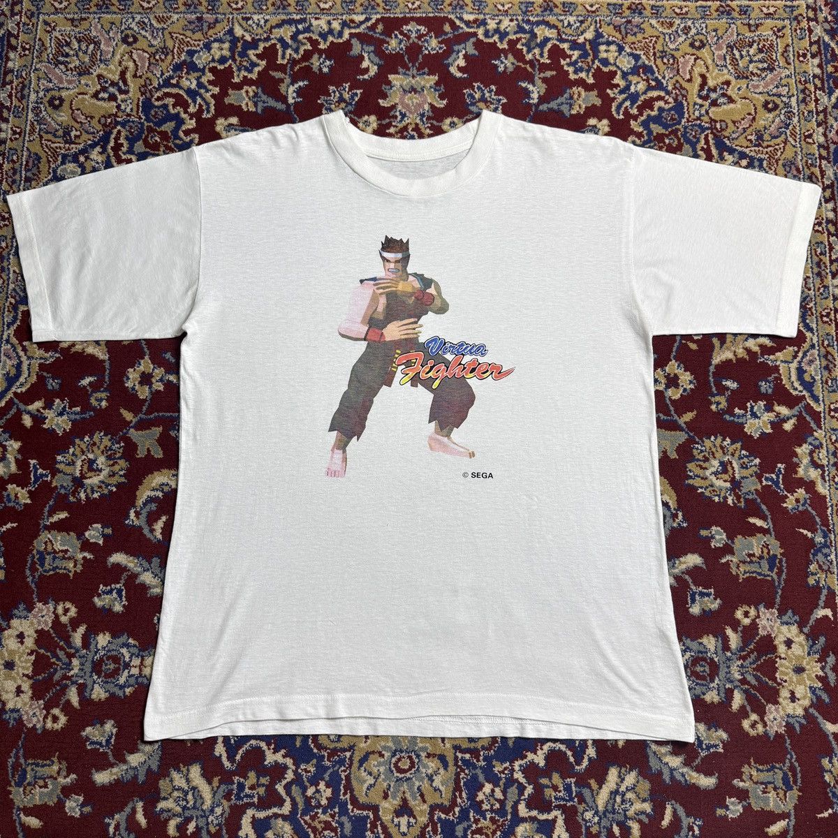 Playstation 90s Virtua Fighter 1 Akira Yuki SEGA Video game promo tee Size US L / EU 52-54 / 3 - 4 Thumbnail