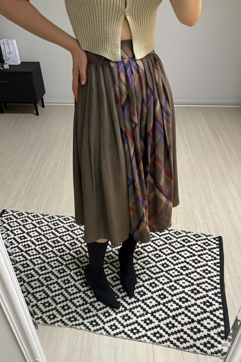 Other Vintage JEAN PATOU Boutique Paris Silk Skirt 70s Size 40 Size 28" / US 6 / IT 42 - 1 Thumbnail