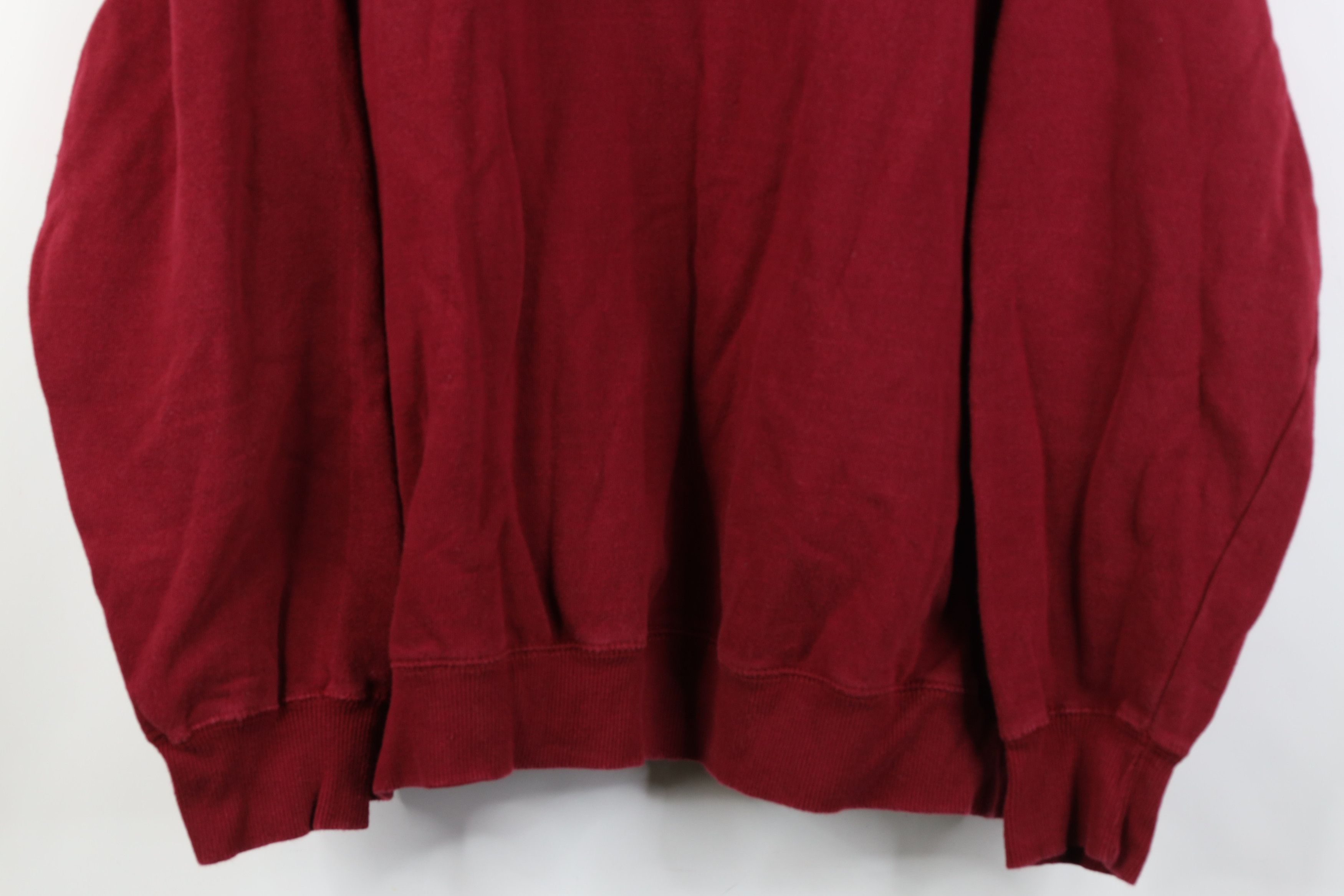 Starter Vintage 90s Starter Blank Monochrome Crewneck Sweatshirt Red Size US XL / EU 56 / 4 - 3 Thumbnail