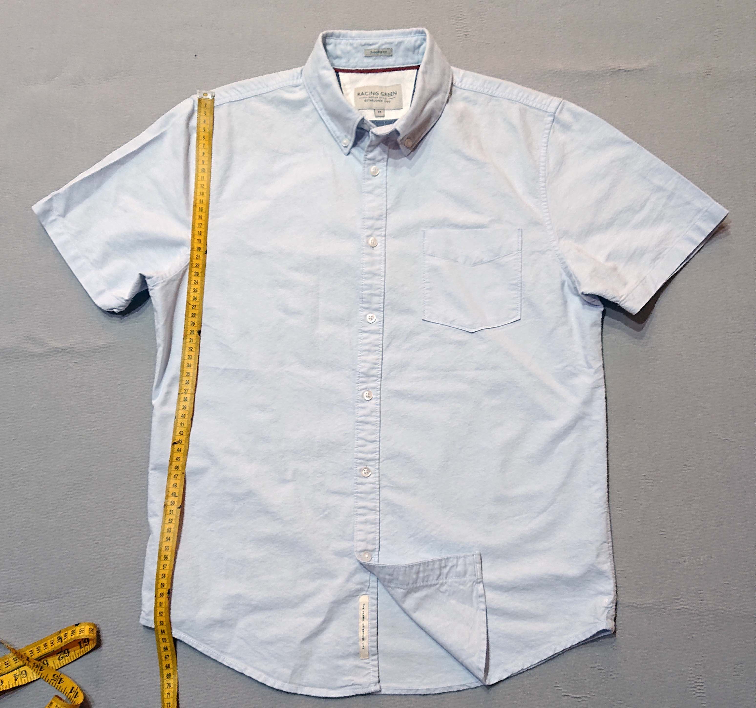 Other Racing Green Mens Short Sleeves Shirt Cotton Tailored Fit Size US M / EU 48-50 / 2 - 6 Thumbnail