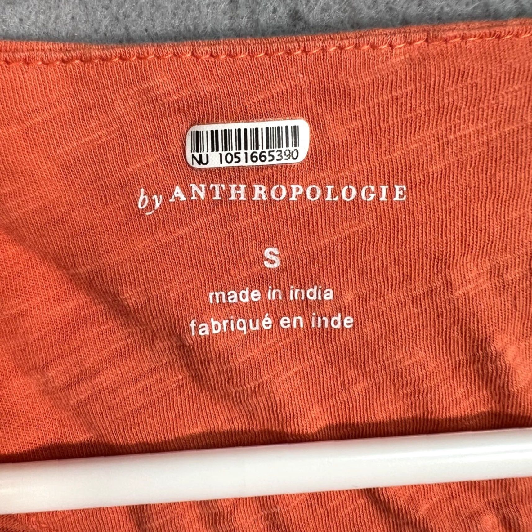 Anthropologie VINTAGE Anthropologie Orange Long Sleeve Cotton Blouse Womens Size Small Size S / US 4 / IT 40 - 3 Thumbnail