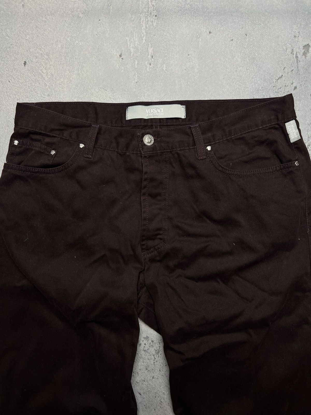 Versace Jeans Couture Versace VJC Vintage 90s Black Trousers Pants Jeans Size US 36 / EU 52 - 4 Thumbnail