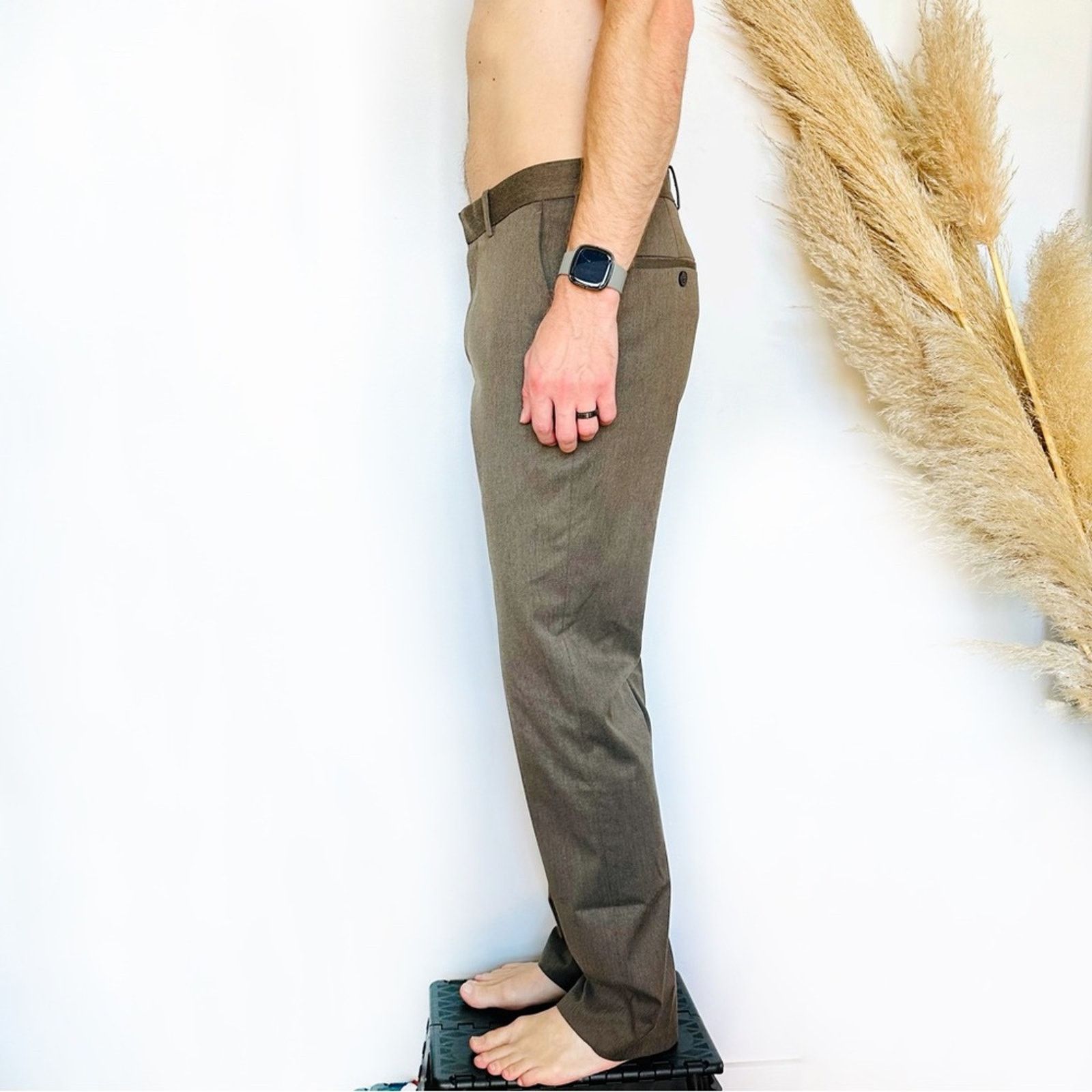 Perry Ellis PERRY ELLIS PORTFOLIO Light Brown Slim Trousers Slacks Pants Size US 30 / EU 46 - 2 Thumbnail