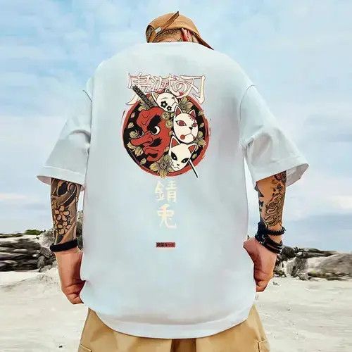 Designer Demon Slayer Vintage Printed Tshirt Size US L / EU 52-54 / 3 - 1 Thumbnail