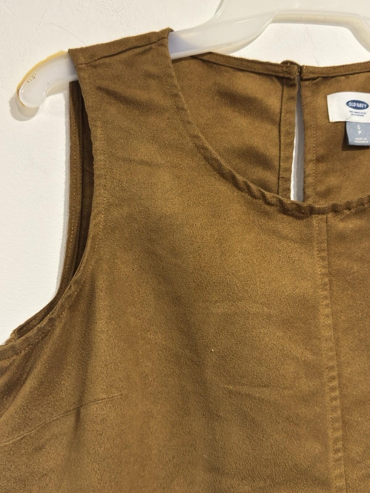 Old Navy Womens Old Navy Brown Suede-like Shift Dress Size SP Size S / US 4 / IT 40 - 4 Thumbnail