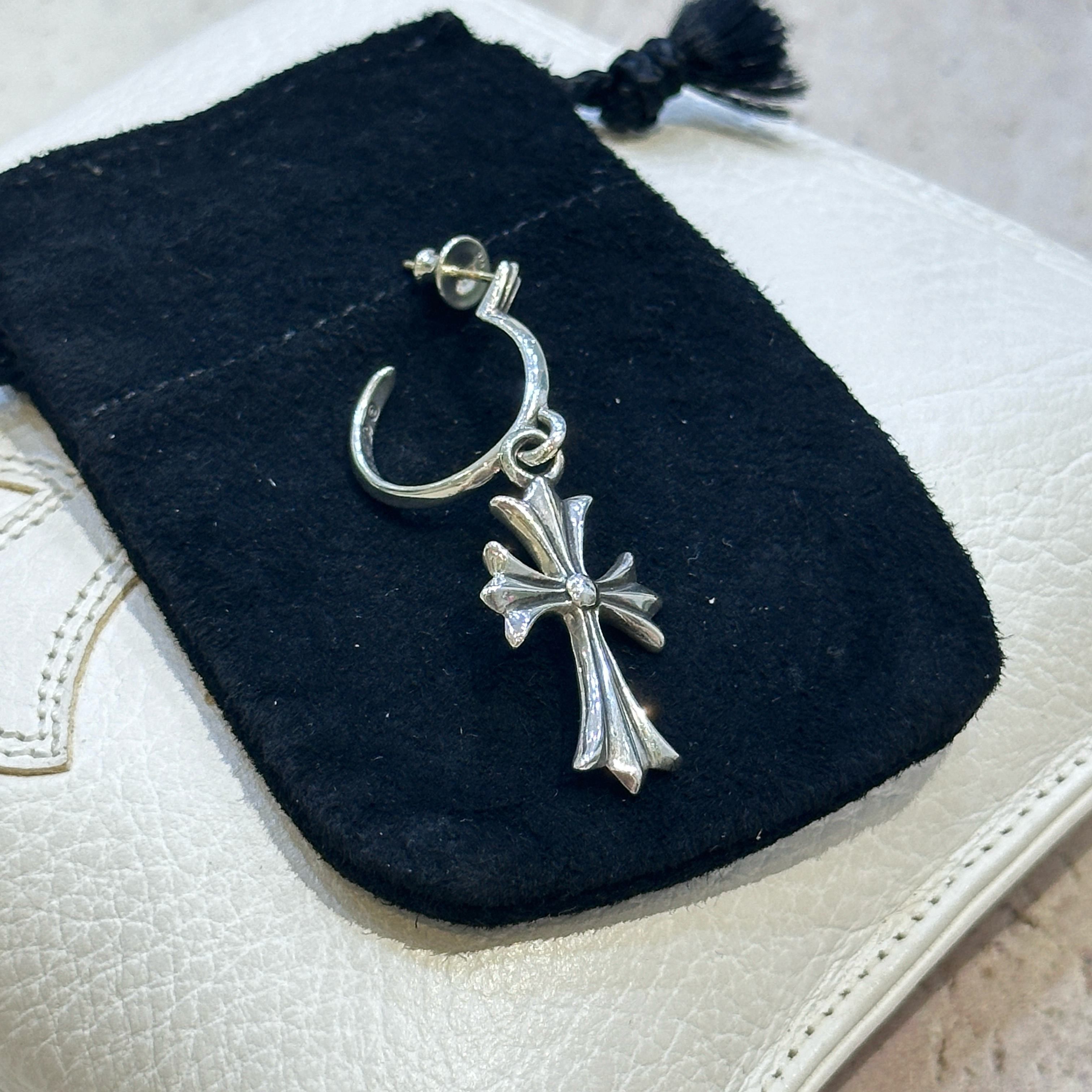 CHROME HEARTS Cross Hoop Earring