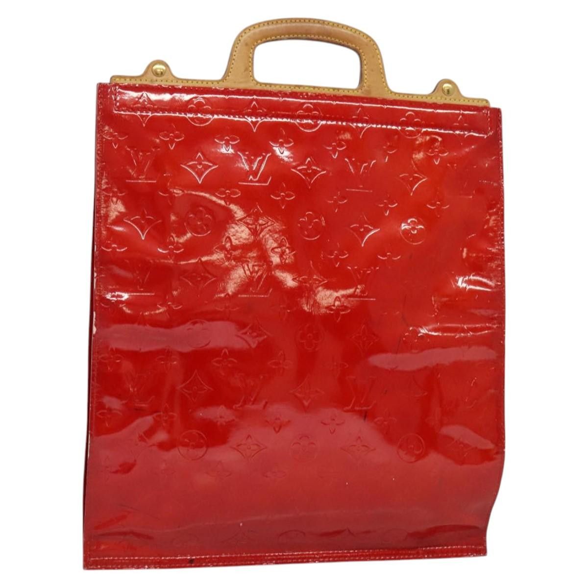 Louis Vuitton LOUIS VUITTON Monogram Vernis Stanton Tote Bag Red M91078 Size ONE SIZE - 1 Thumbnail