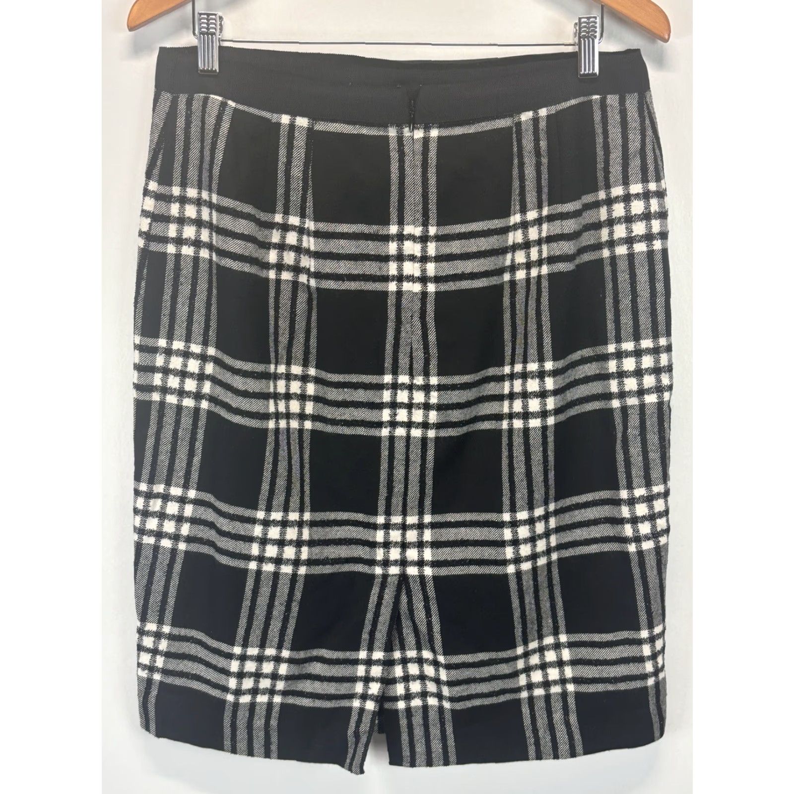 Talbots TALBOTS Pencil Skirt Black White Check 12P Petites Lined Knee Length Women Skirt 12P Petite Mens? Size 34" / US 12 / IT 48 - 2 Thumbnail