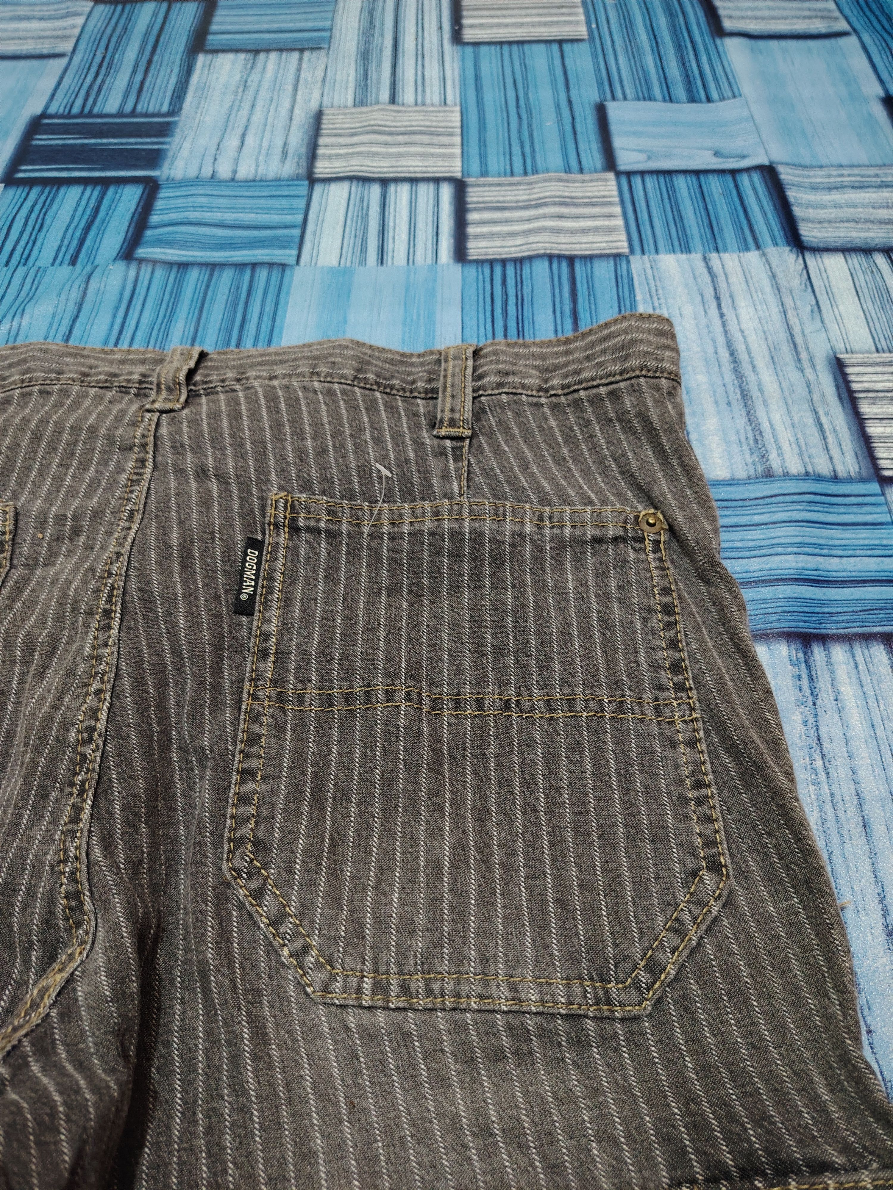 5351 POUR LES HOMMES Dogman Selected Cargo Multipocket Striped Stretch Pants Size US 35 - 15 Thumbnail