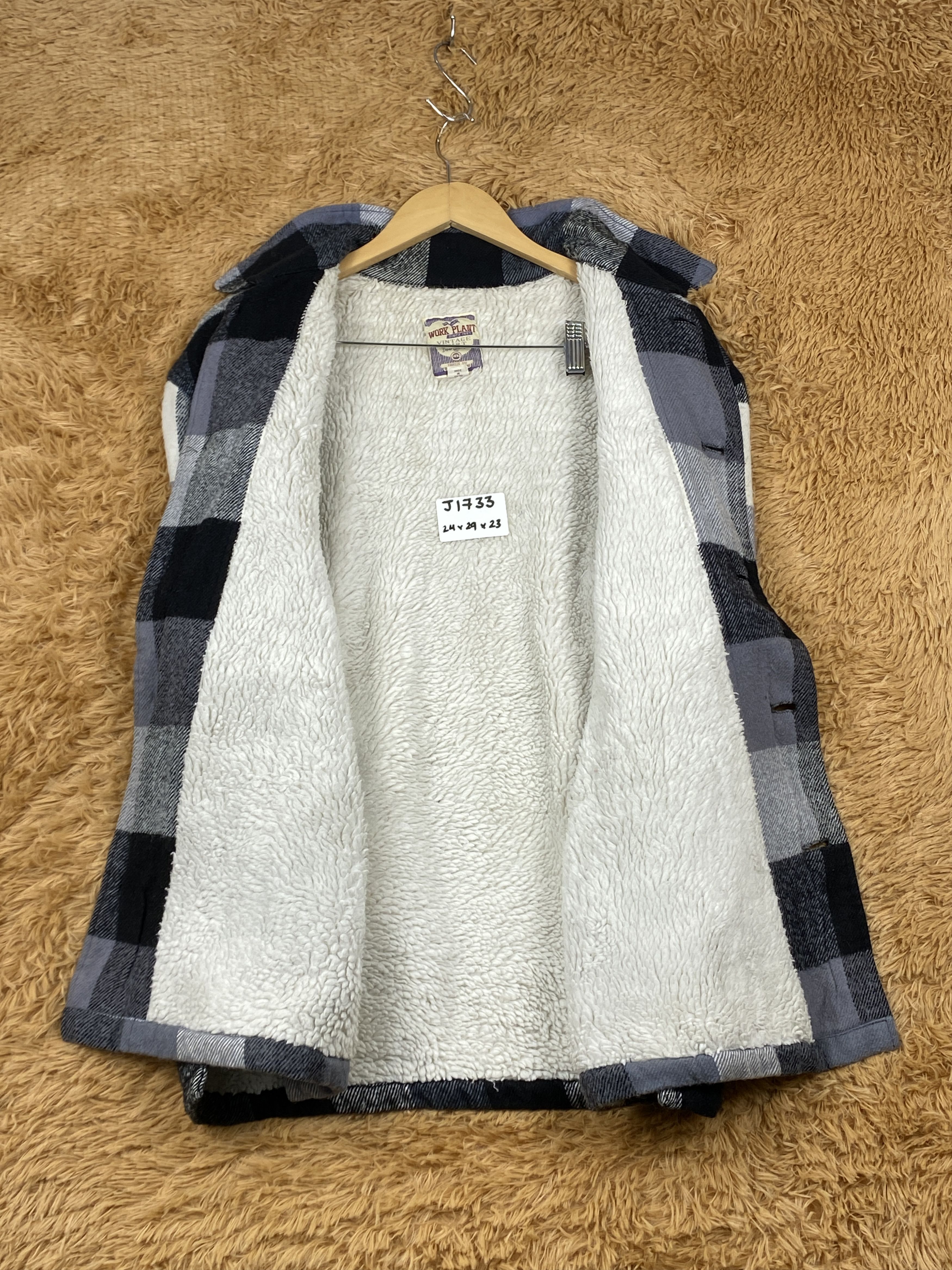 Japanese Brand × Lumberjack × Vintage Vintage Work Plant Flannel Jacket Fleece Lining J1733 Size US M / EU 48-50 / 2 - 6 Thumbnail