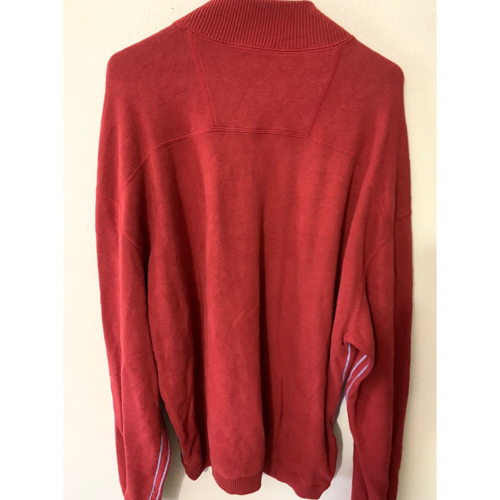 Tommy Bahama Tommy Bahama Sweatshirt Men XL Maroon Quarter Zip Long Sleeve Pullover Embroidered Logo Size US XL / EU 56 / 4 - 3 Thumbnail