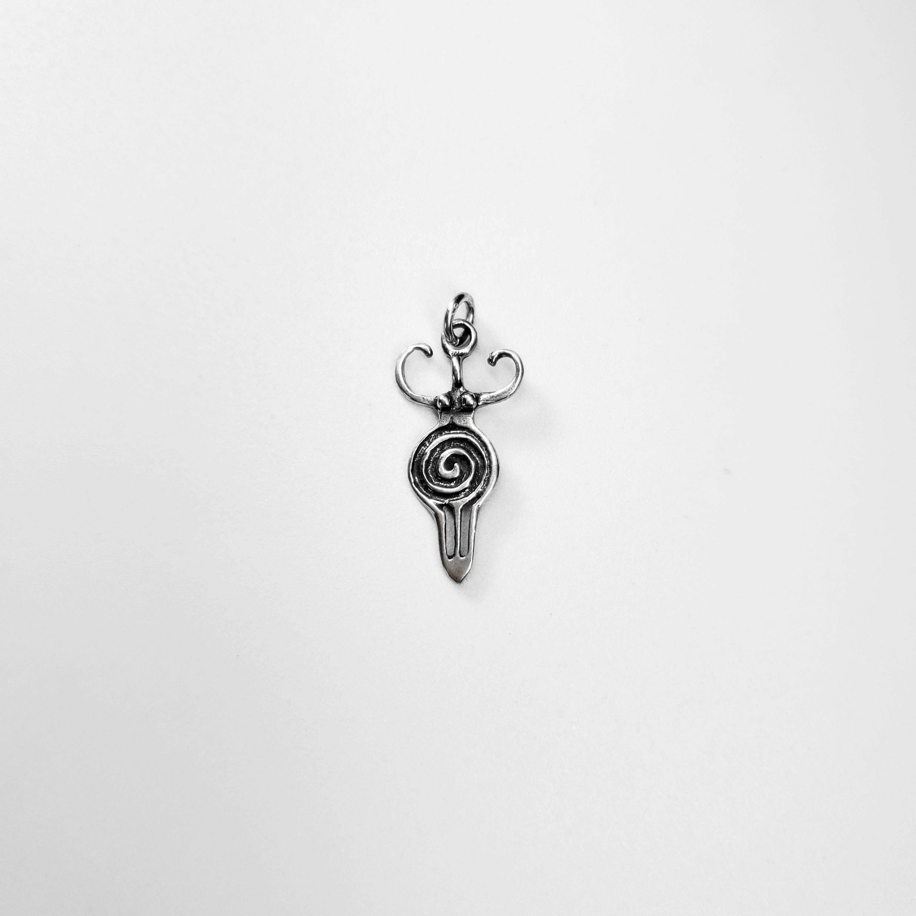Other Fertility 1" Charm 925 Sterling Silver Feminine Energy Mom Size ONE SIZE - 4 Thumbnail